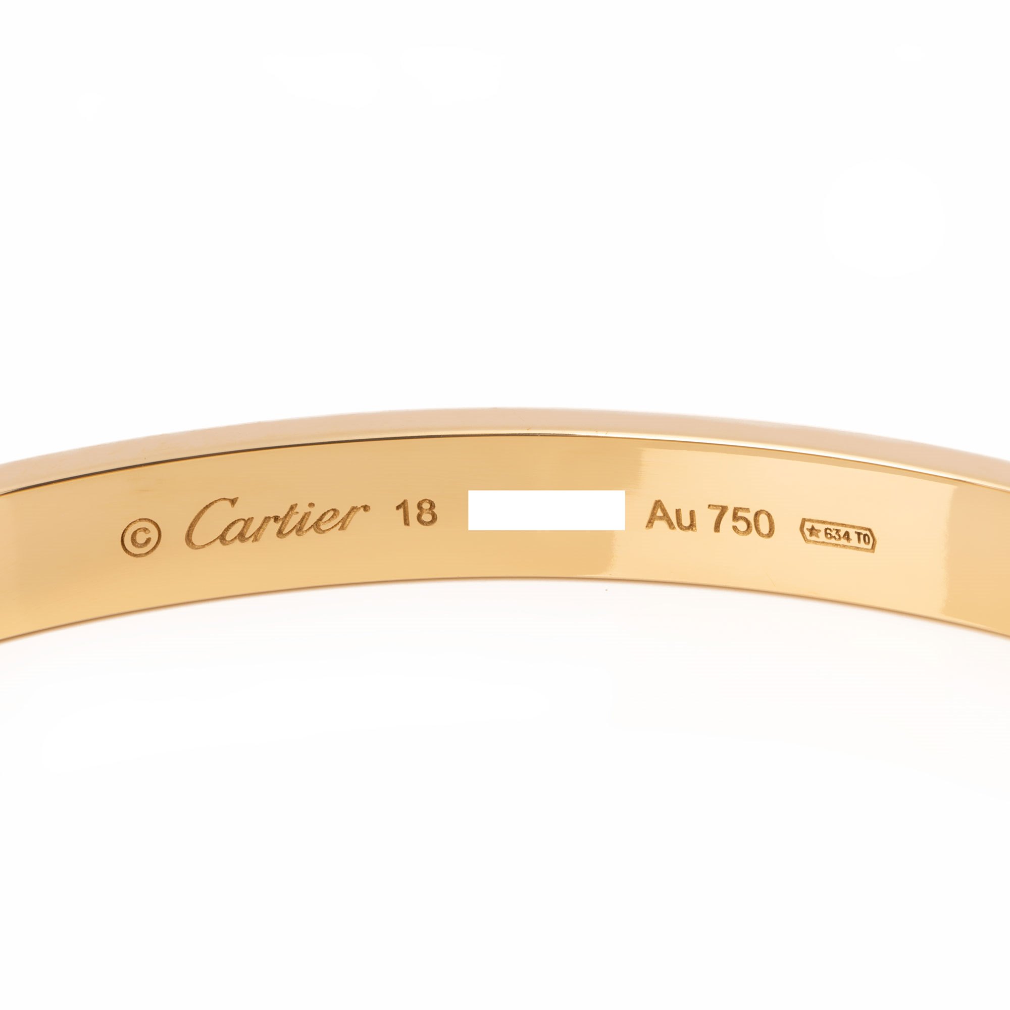 Cartier Love 18ct Yellow Gold Bangle