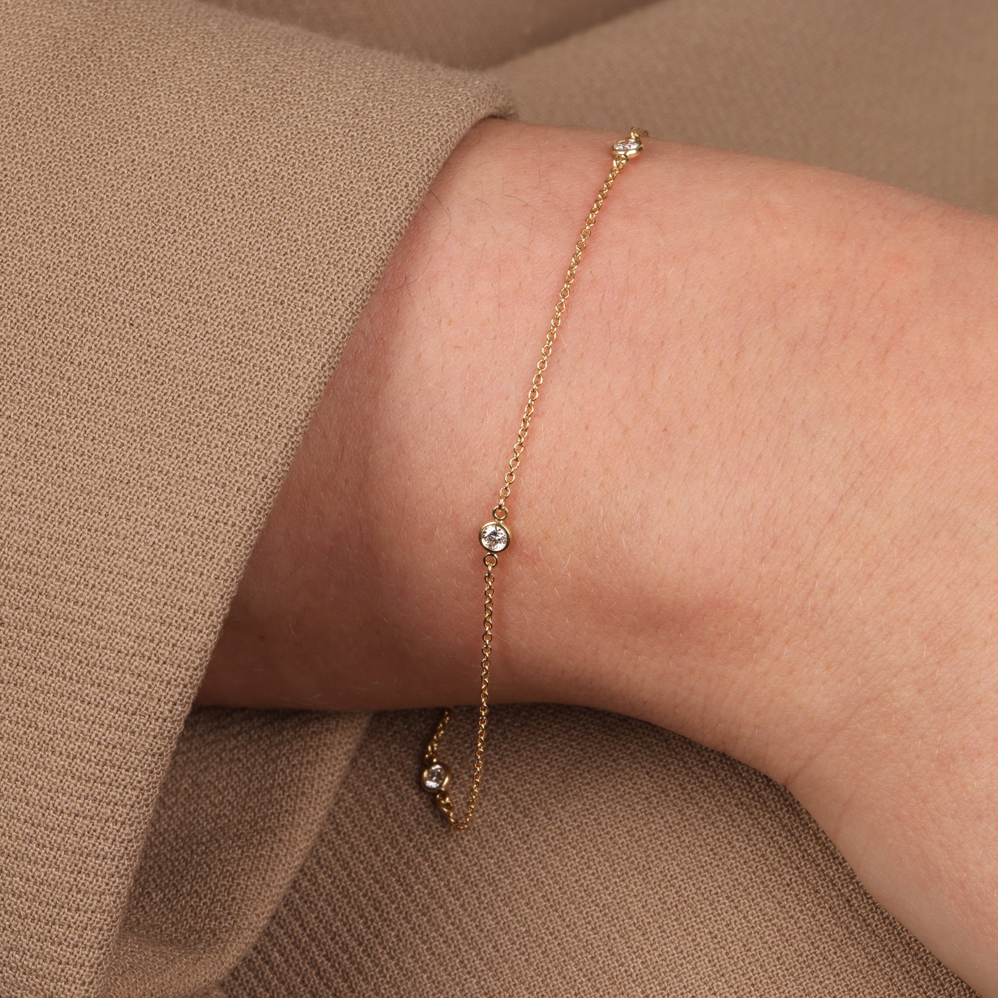Tiffany & Co. Elsa Peretti Diamonds by the Yard 3 Diamond Bracelet