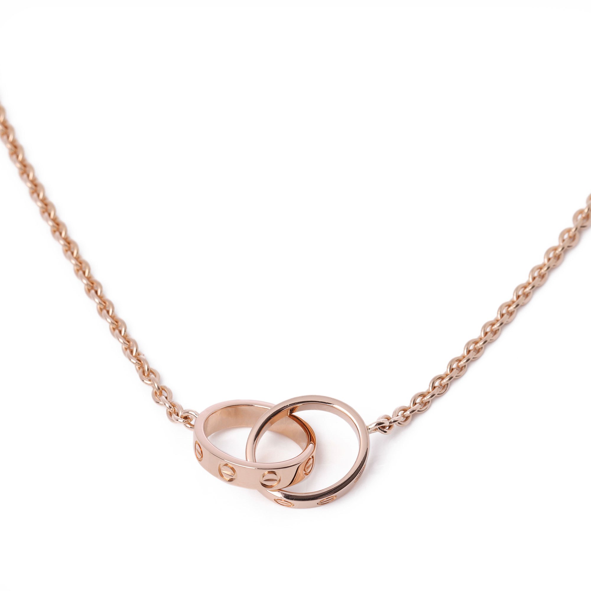 cartier pink gold necklace