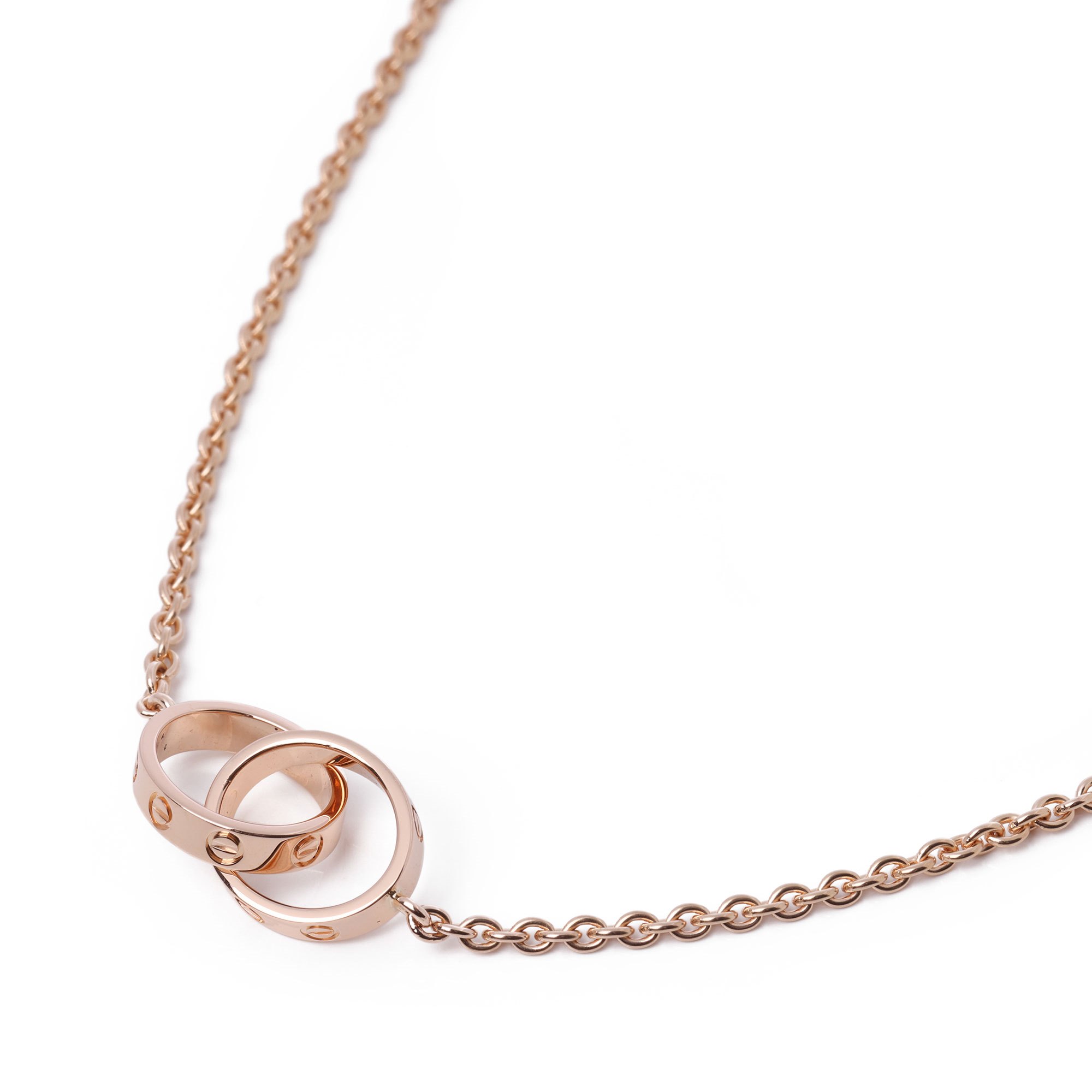 cartier pink gold necklace