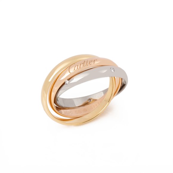 Cartier Trinity Ring with Diamond Set Band