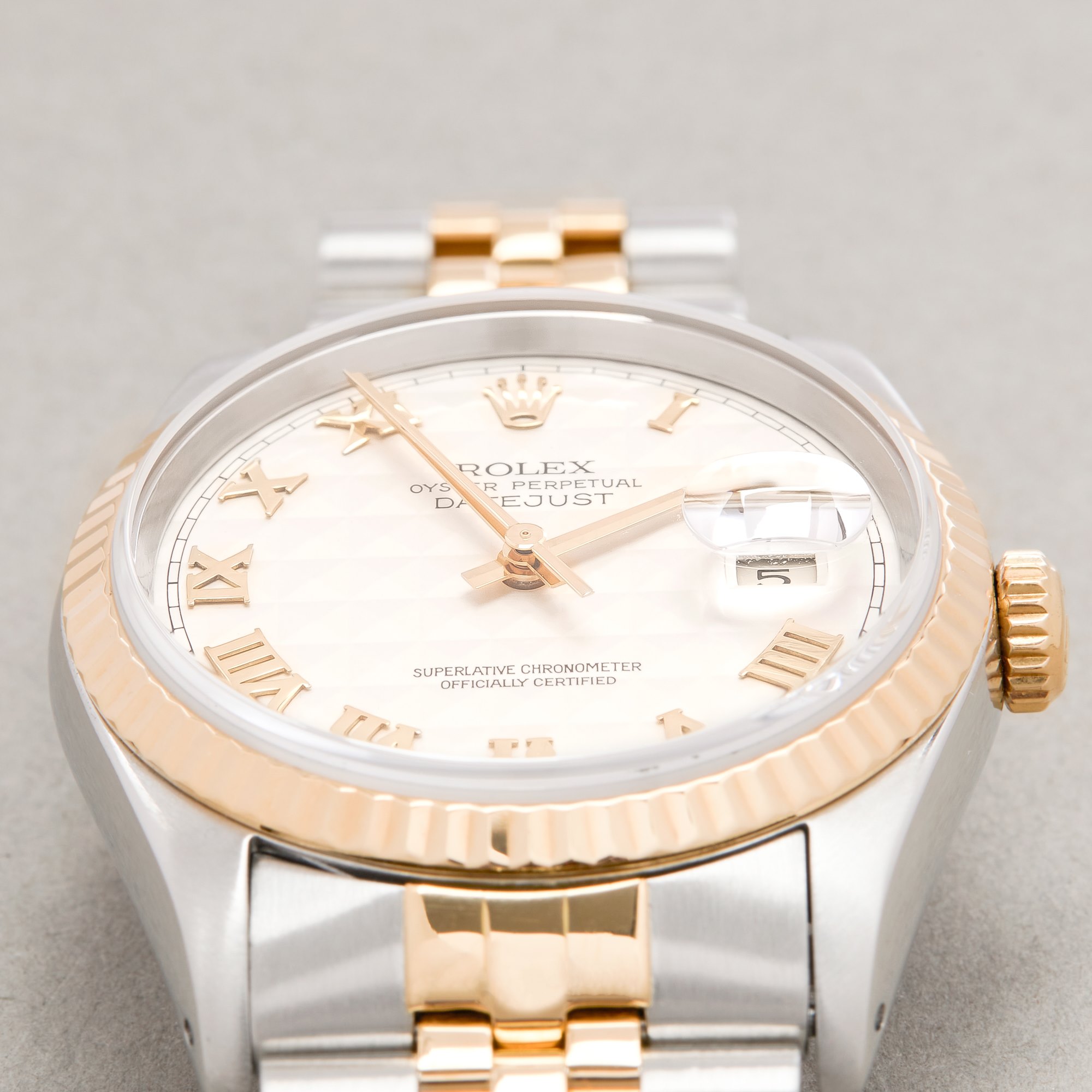 Rolex Datejust 36 Pyramid Dial 18K Yellow Gold & Stainless Steel 16233