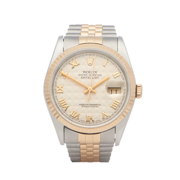 Rolex Datejust 36 Pyramid Dial 18K Yellow Gold & Stainless Steel - 16233