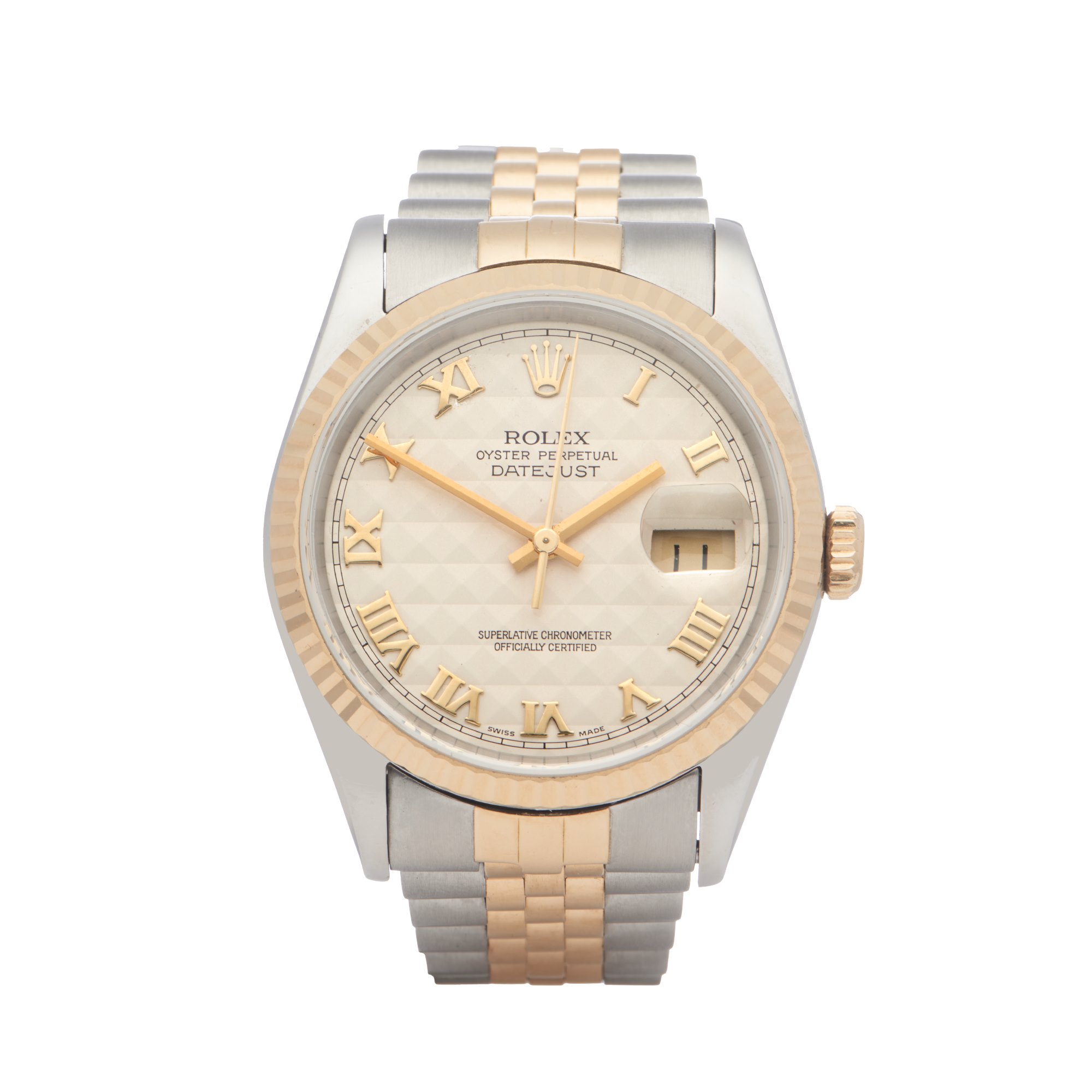 Rolex Datejust 36 Pyramid Dial 18K Yellow Gold & Stainless Steel 16233