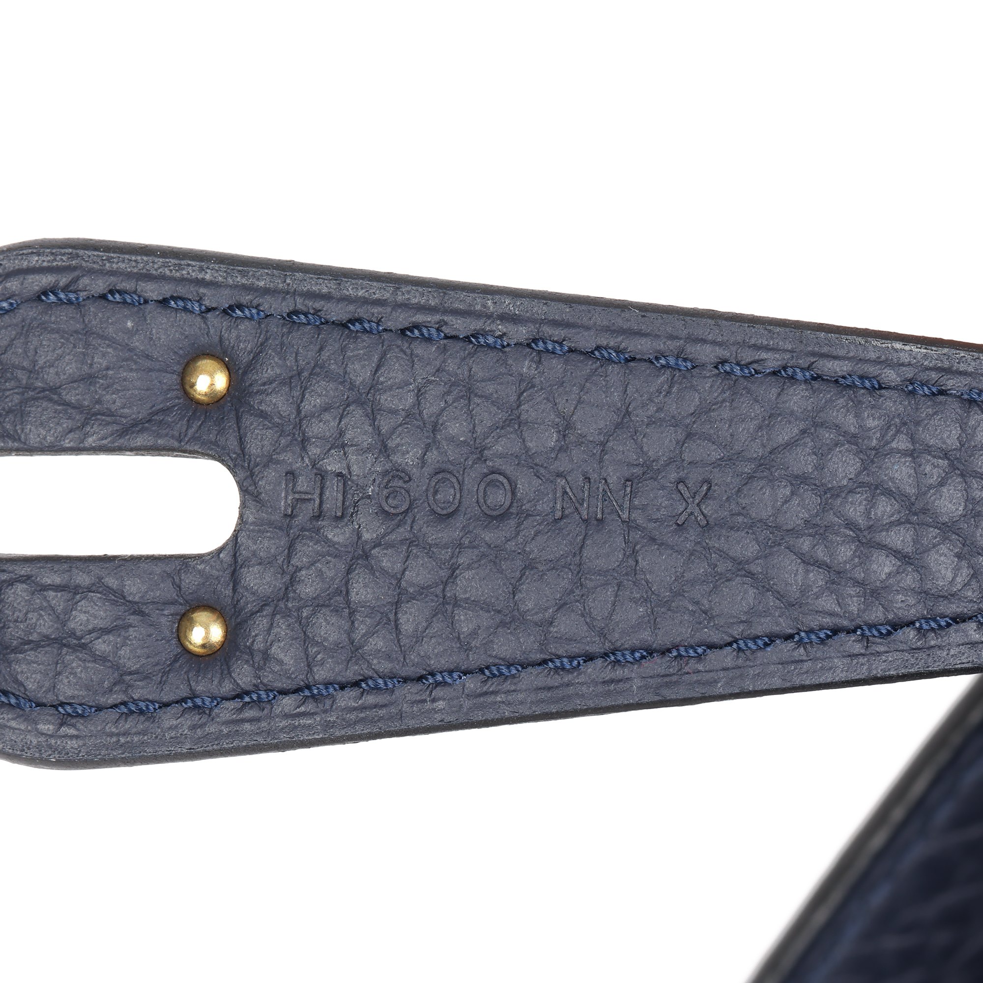 Hermès Blue Nuit Clemence Leather Lindy 26cm