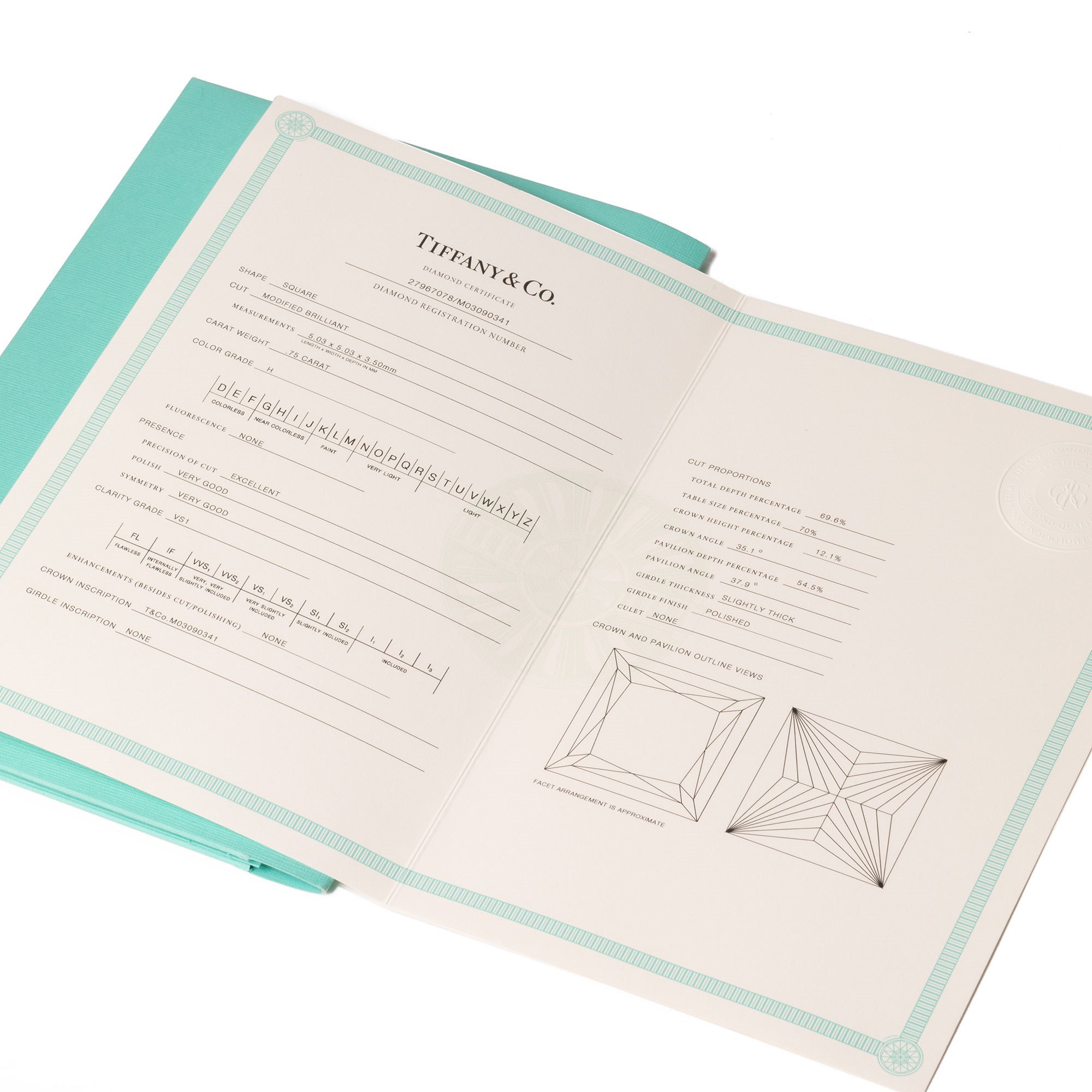 Tiffany & Co. Princess Cut 0.75ct Solitaire Ring