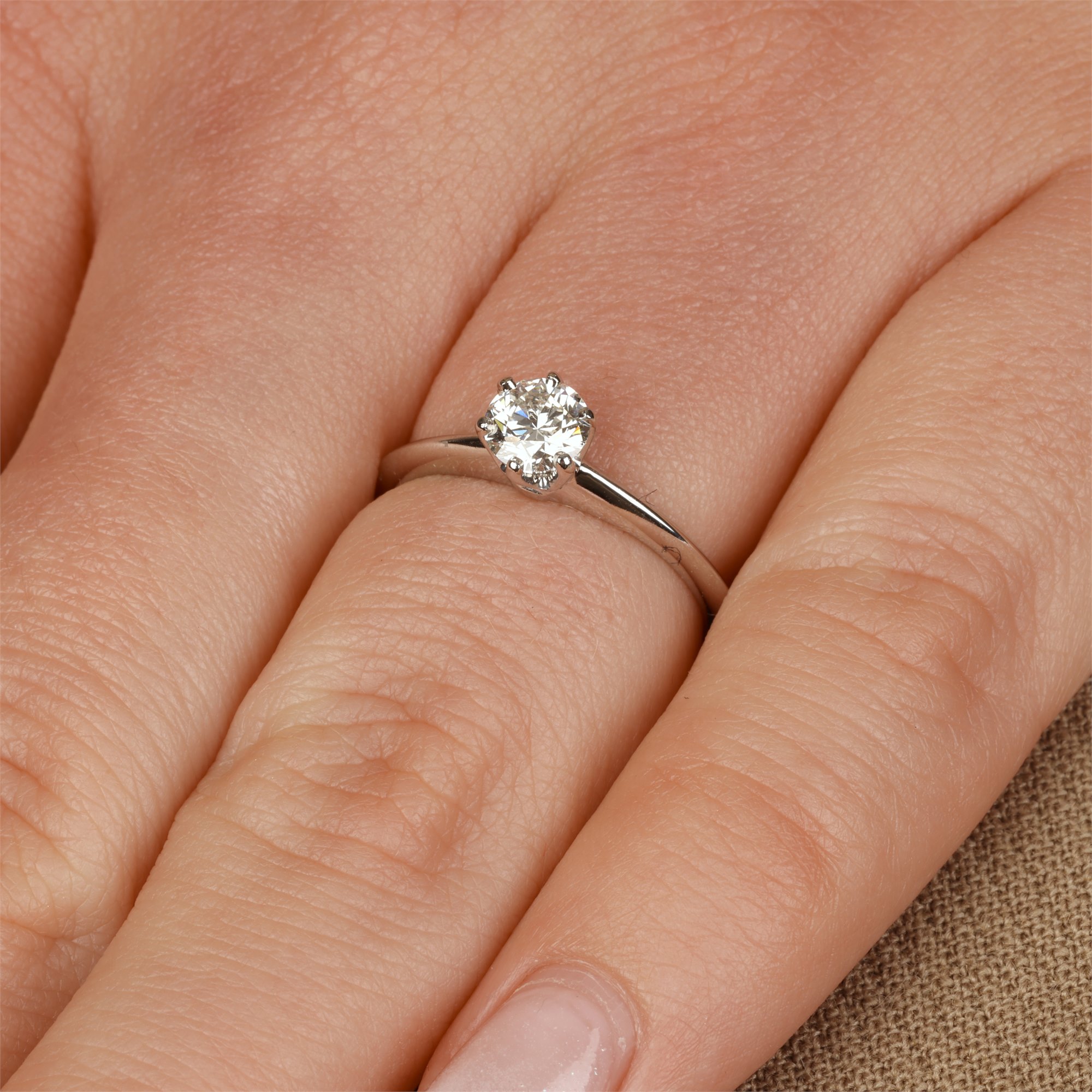 Tiffany & Co. Platinum 0.48ct Diamond Solitaire Ring