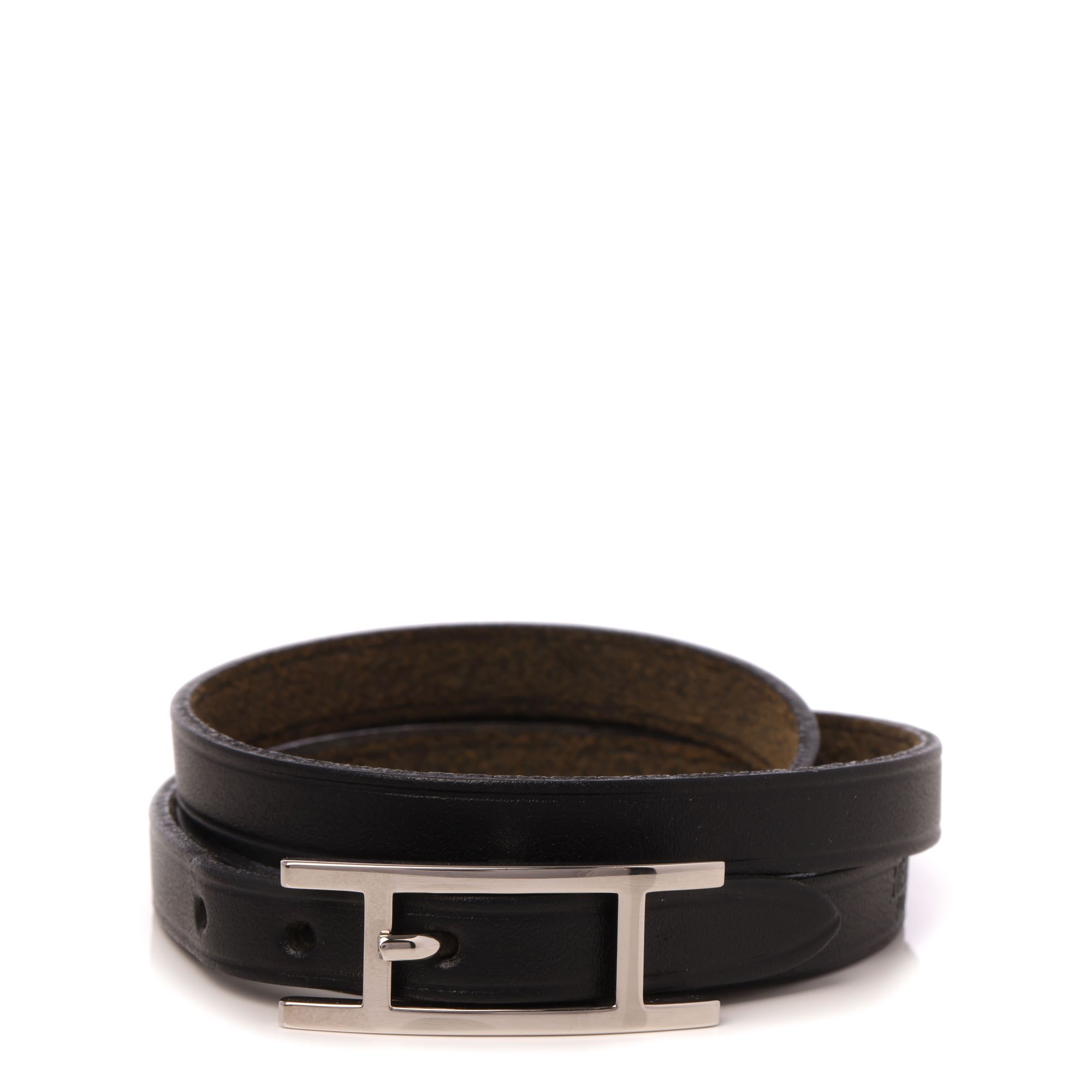 Hermès Noir Chamonix Leather Behapi Double Tour