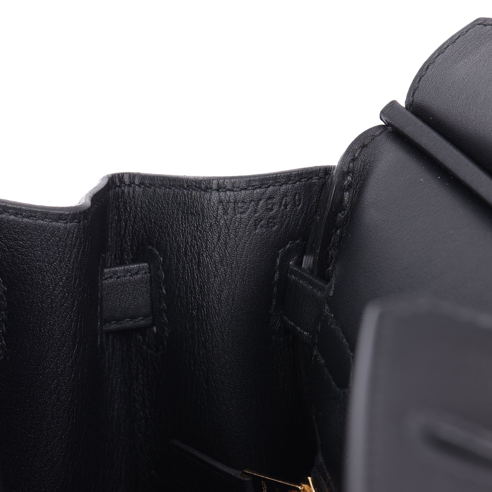 Hermès Black Swift Leather Birkin 25cm Retourne