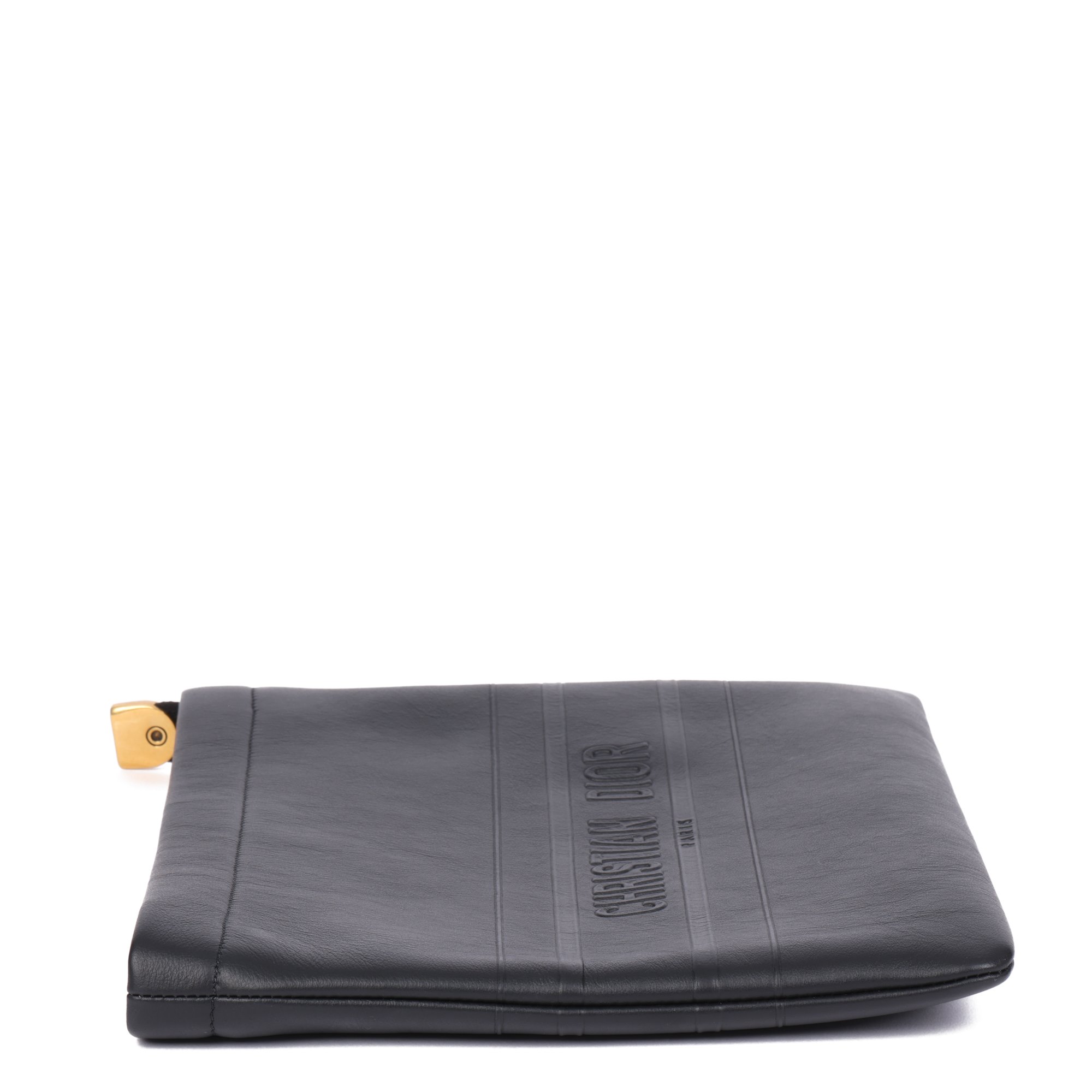 Christian Dior Black Calfskin Leather Clutch