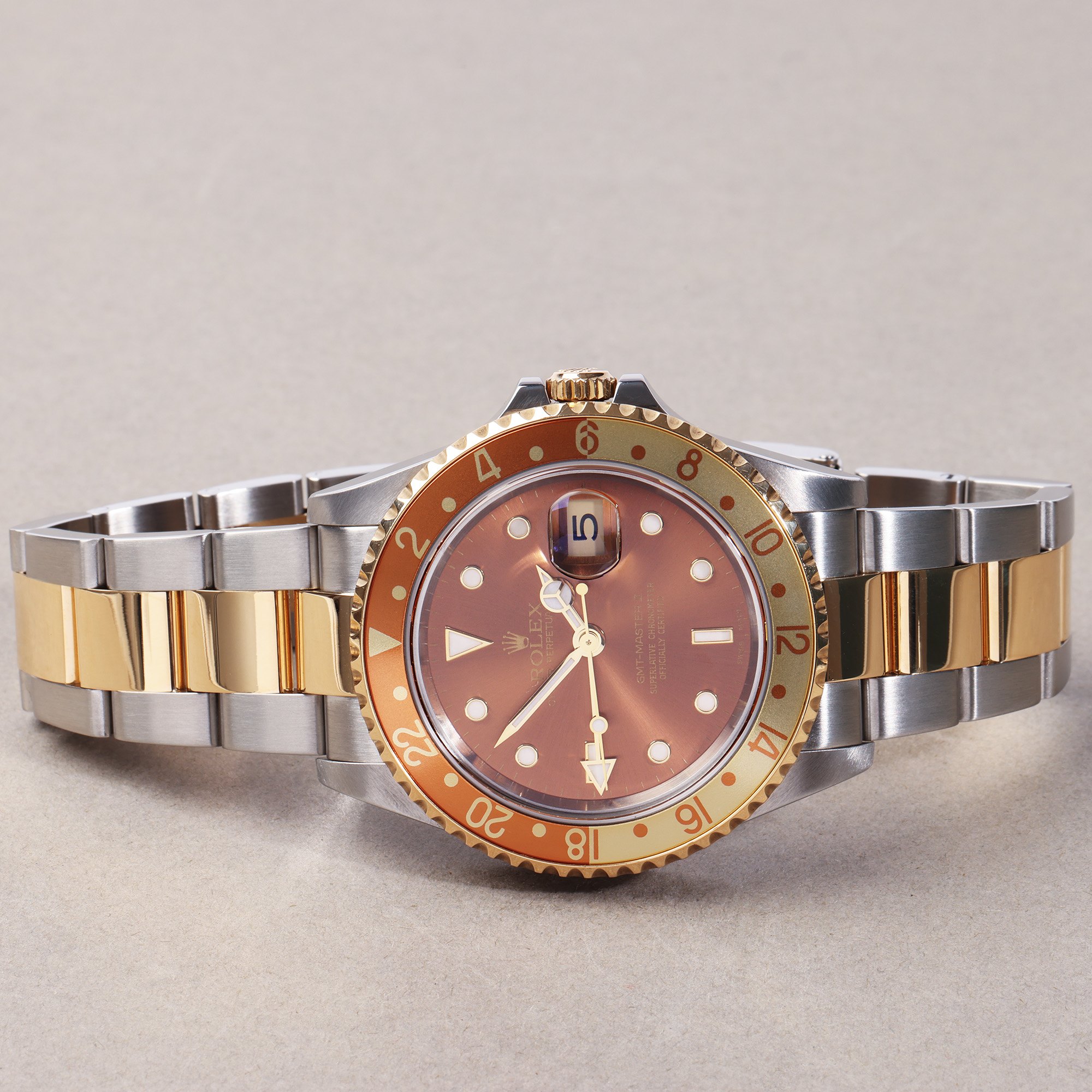 Rolex GMT-Master II 'Root Beer' 18K Yellow Gold & Stainless Steel 16713