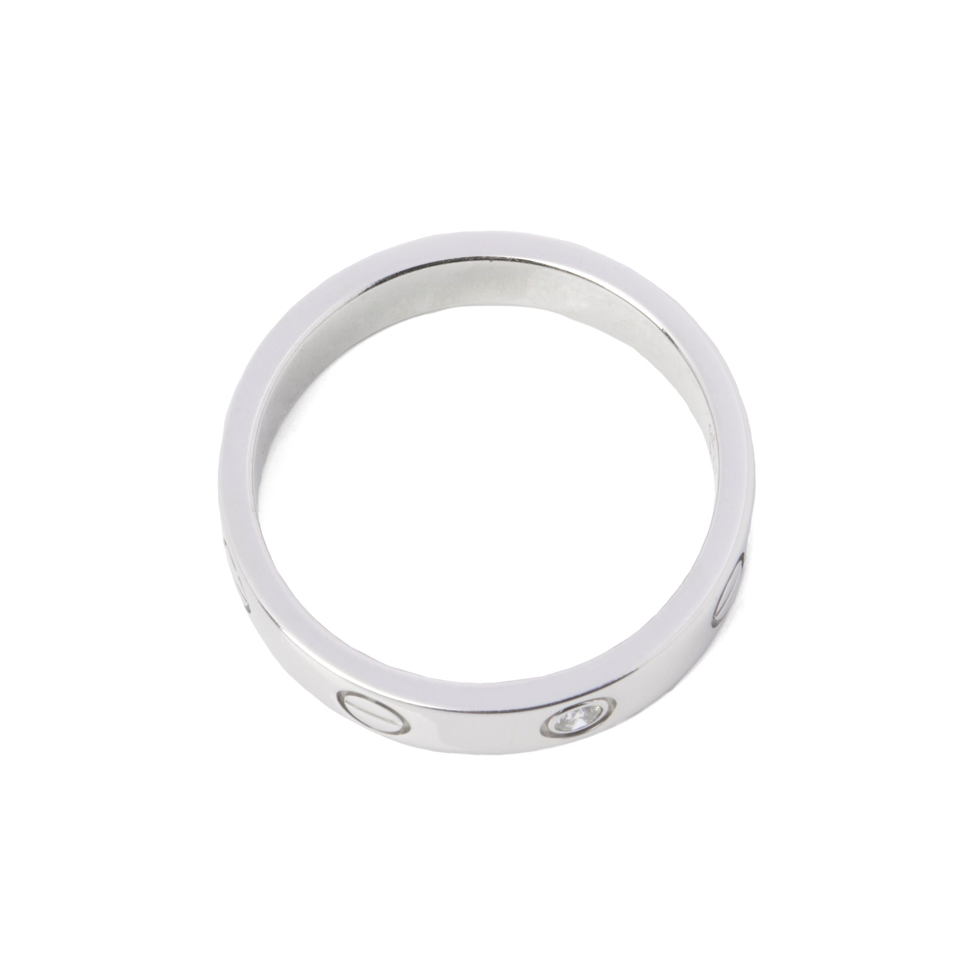 Cartier Love White Gold 1 Diamond Wedding Band Ring