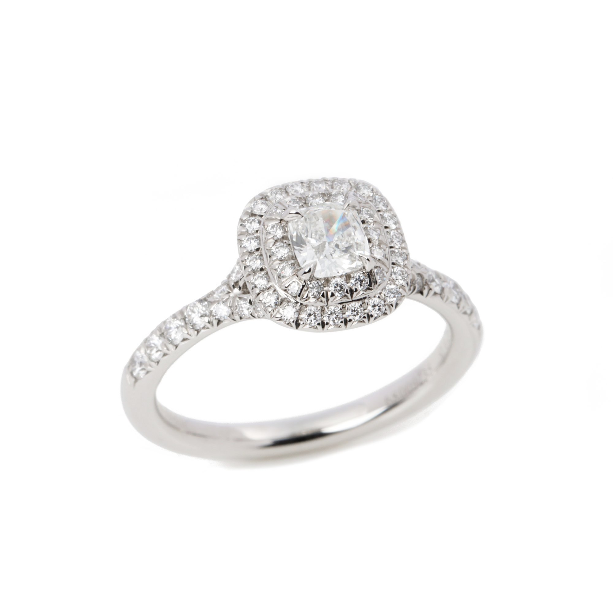 tiffany and co cushion cut diamond ring