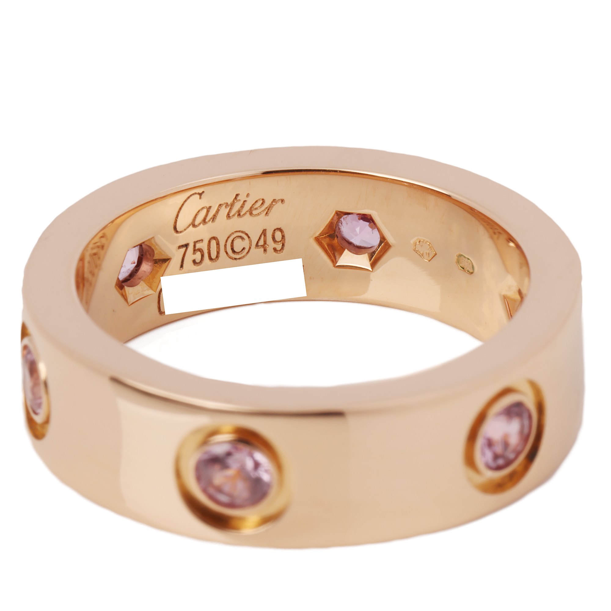 Cartier Pink Sapphire Love Band Ring