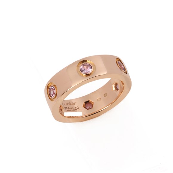 Cartier Pink Sapphire Love Band Ring