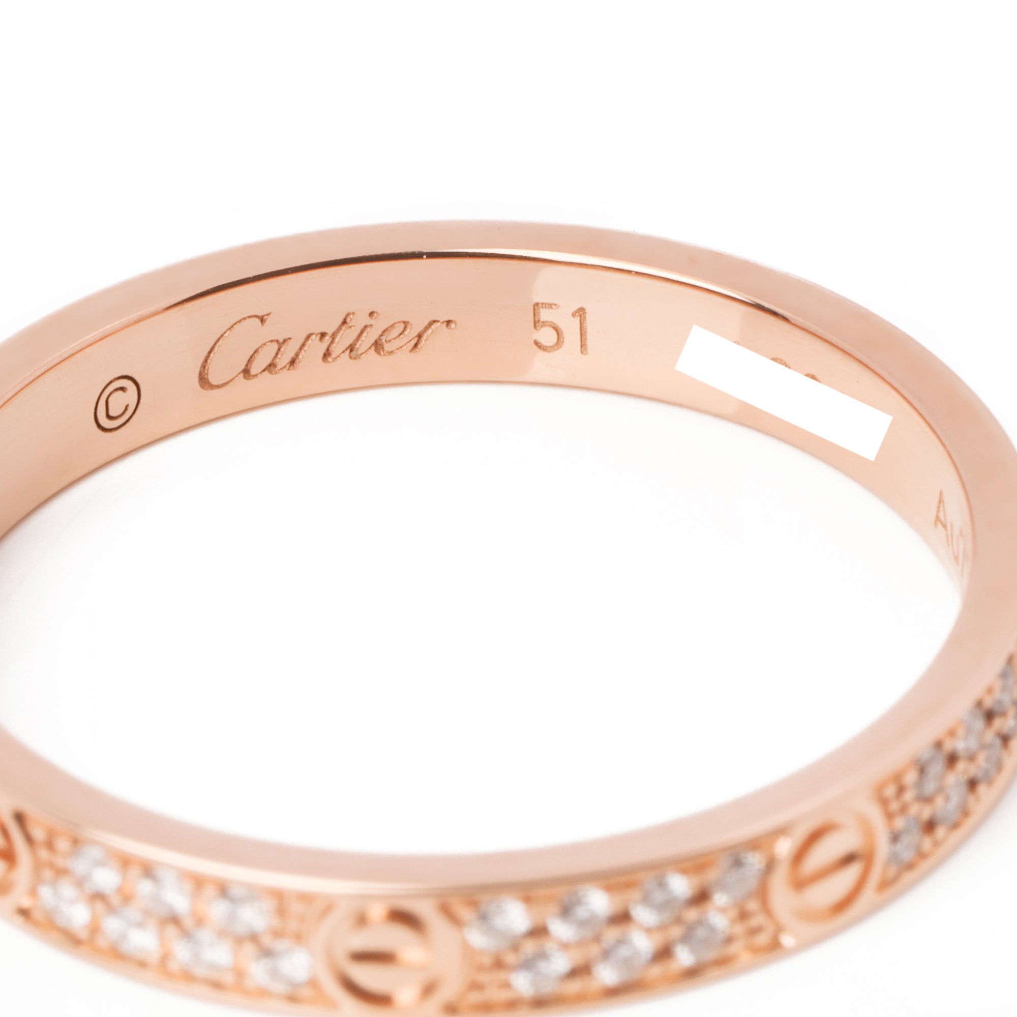 Cartier Love Pave Rose Gold Small Ring
