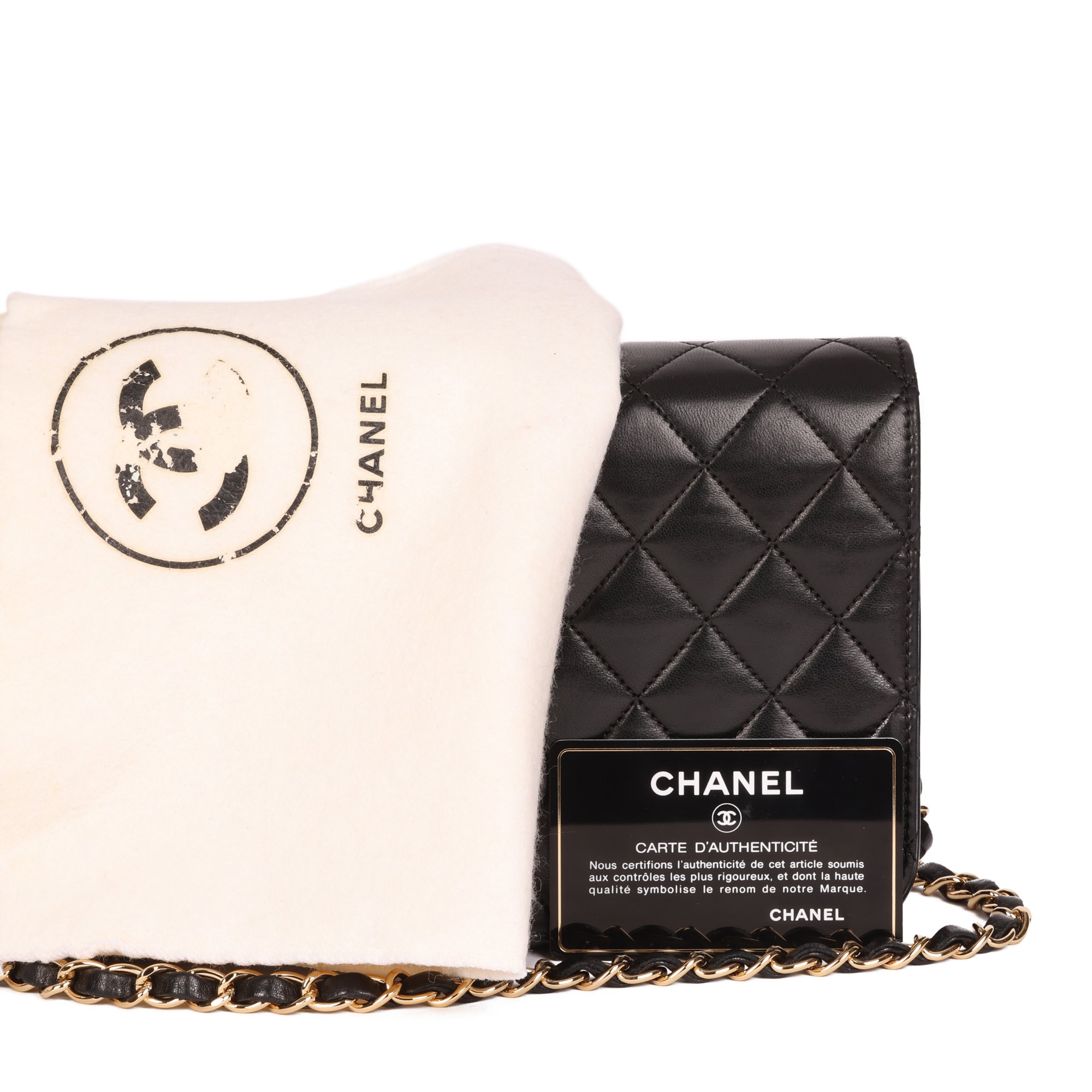 Chanel Black Quilted Lambskin Small Classic Single Full Flap Bag