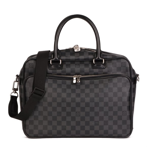 Louis Vuitton Damier Graphite Coated Canvas & Black Calfskin Leather Icare Briefcase