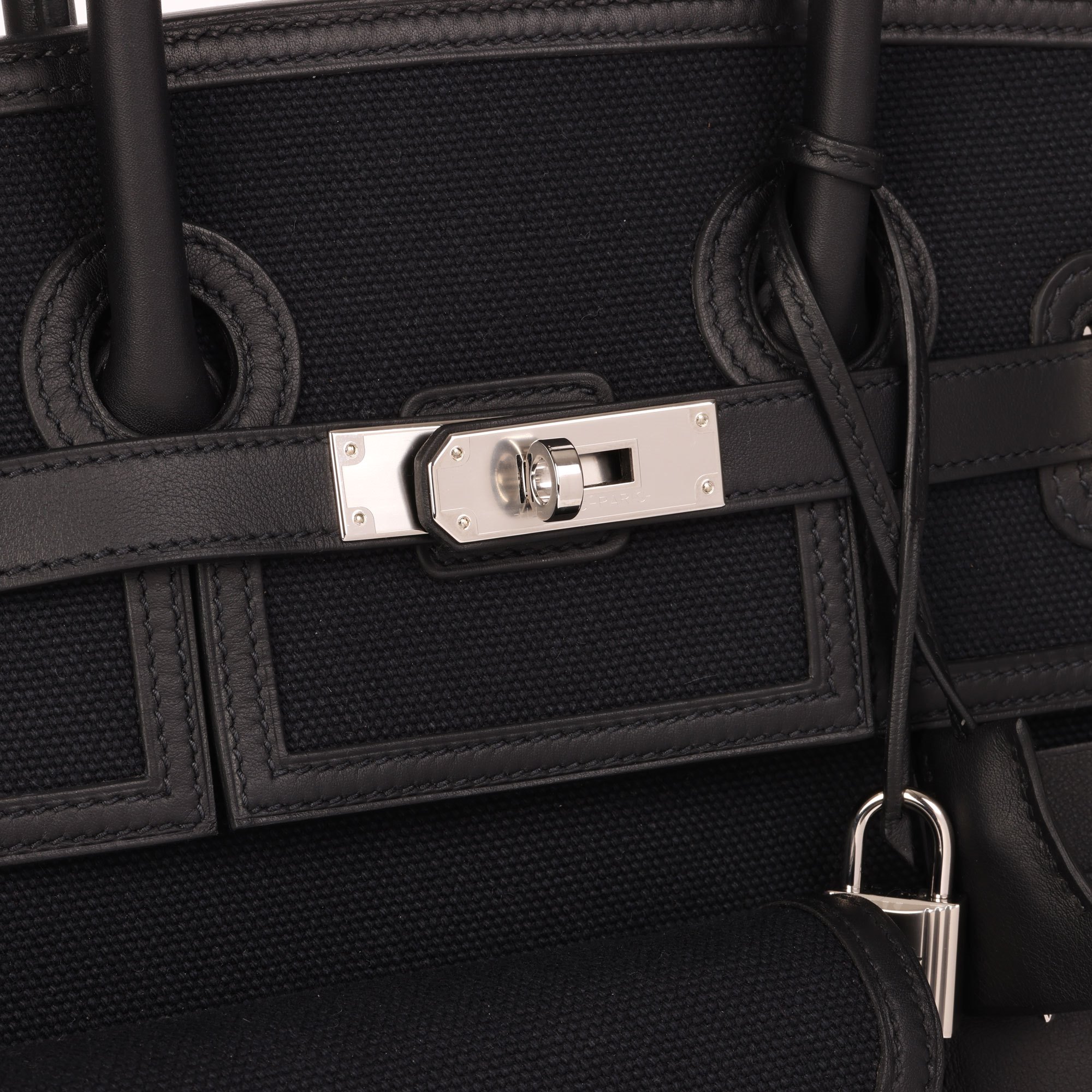 Hermès Black Toile Canvas & Swift Leather Cargo Birkin 35cm
