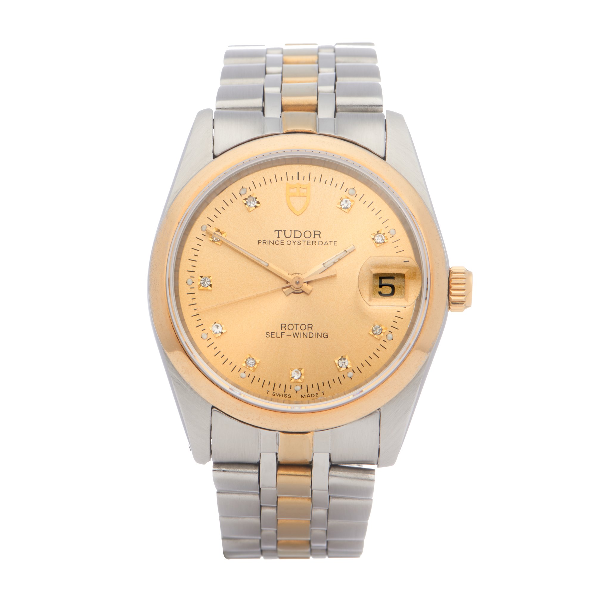 Tudor Prince Date 18K Yellow Gold & Stainless Steel 74000