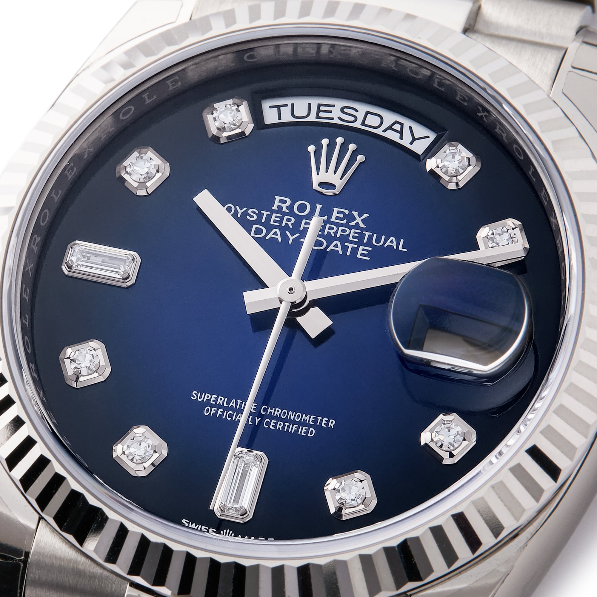 Rolex Day-Date 36 Ombre Dial 18K White Gold 128239