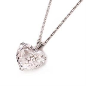 Chopard 18ct White Gold So Happy Crystal Pendant