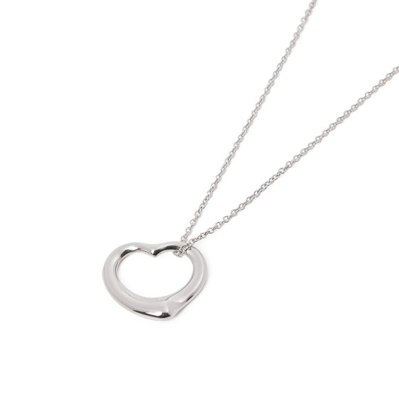 Tiffany & Co. Open Heart Platinum Necklace
