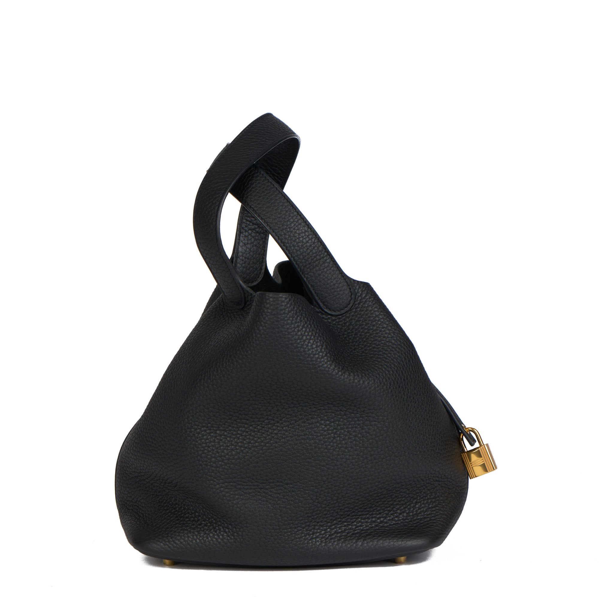 Hermès Black Clemence Leather Picotin Lock 22
