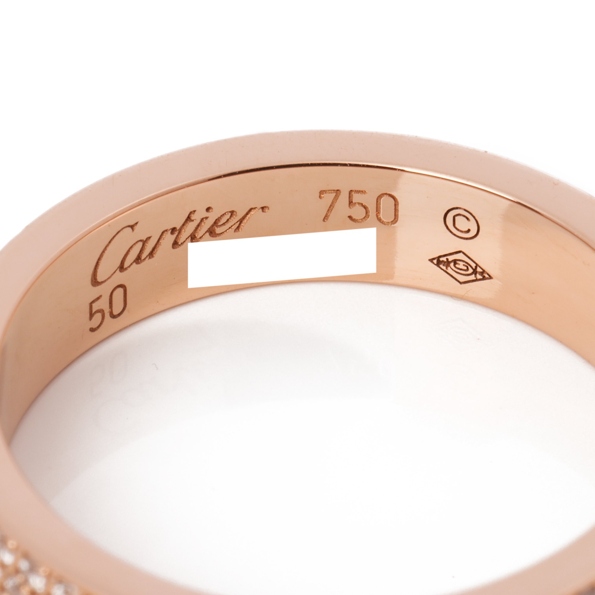 Cartier Love Pave Rose Medium Band Ring