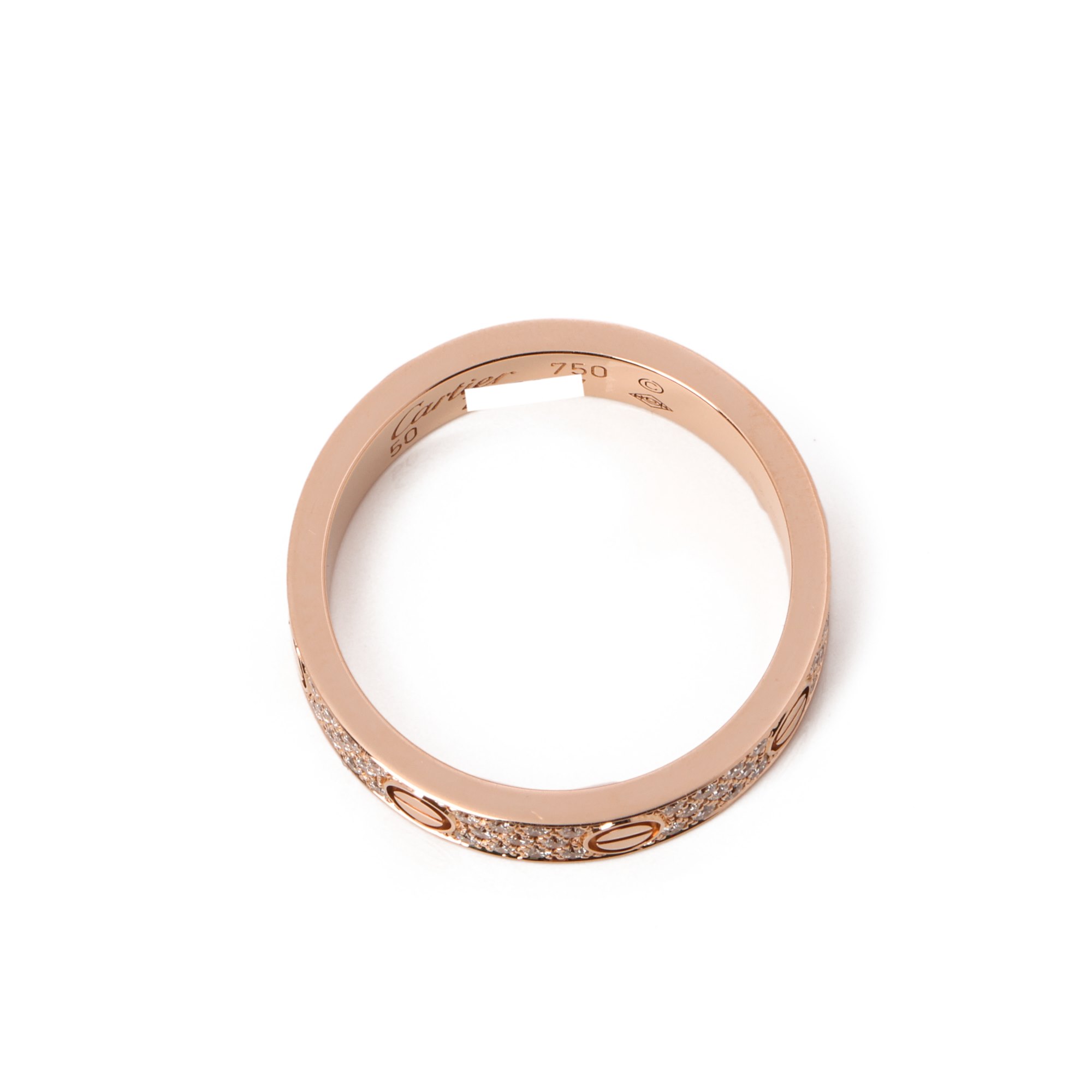 Cartier Love Pave Rose Medium Band Ring
