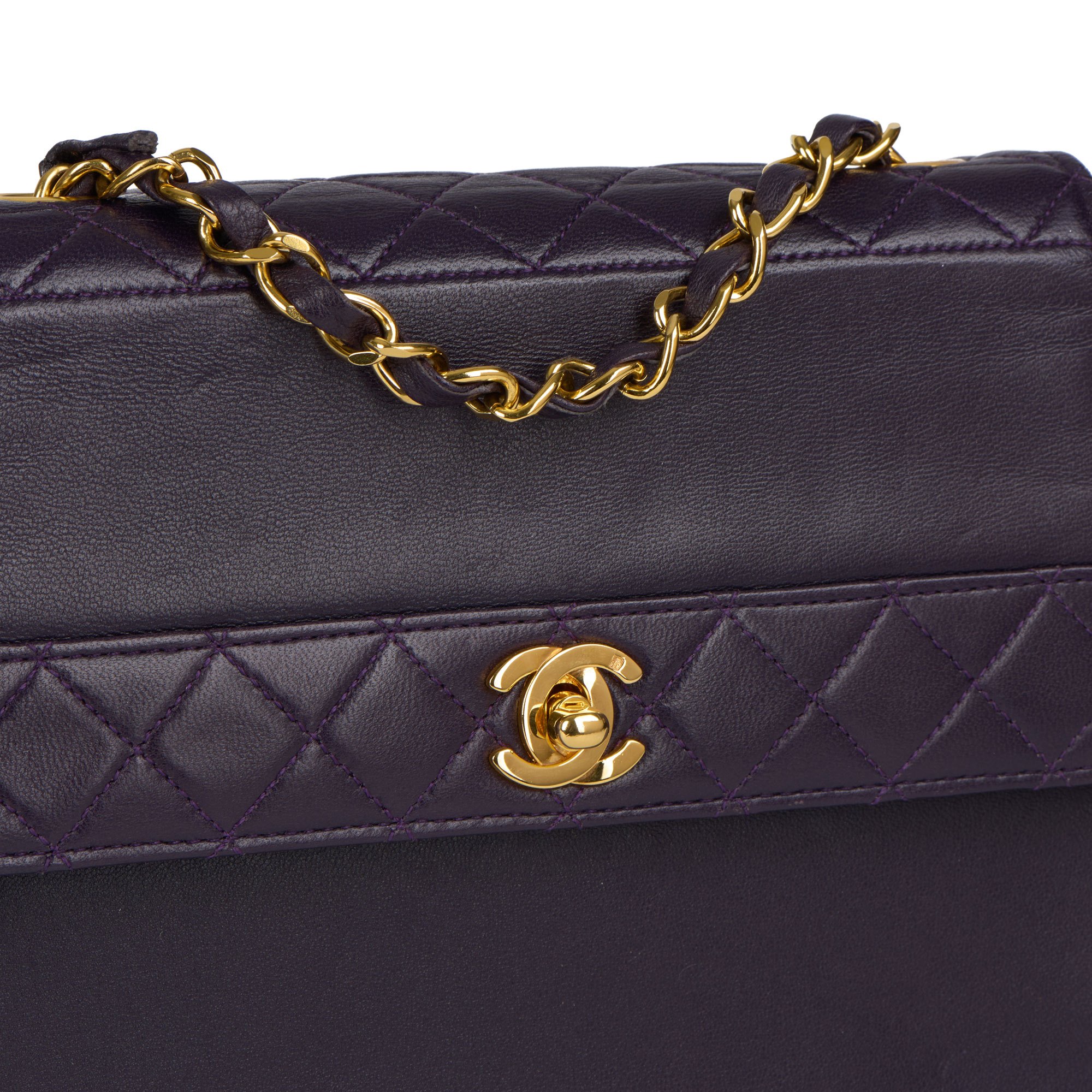 Chanel Black Quilted Lambskin Vintage Mini Trapeze Classic Single Flap Bag