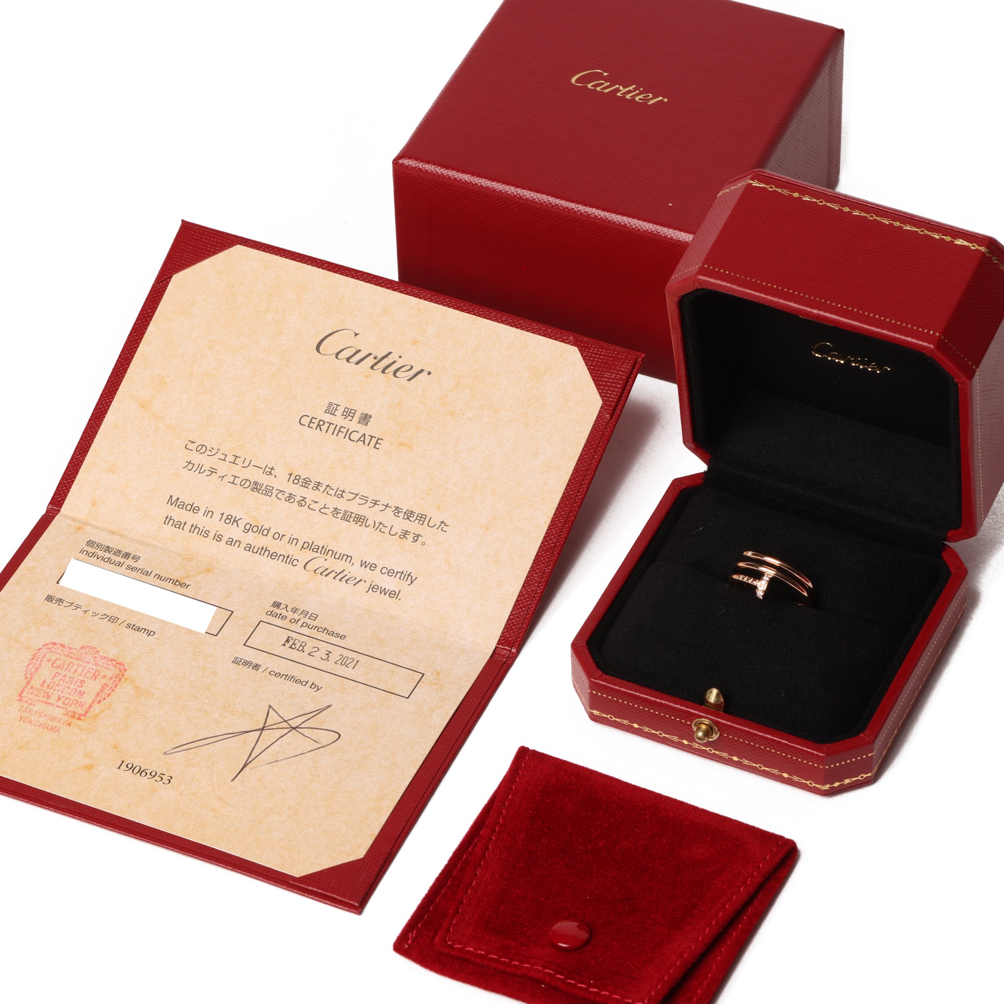Cartier Juste en Clou Multi Band Diamond Ring