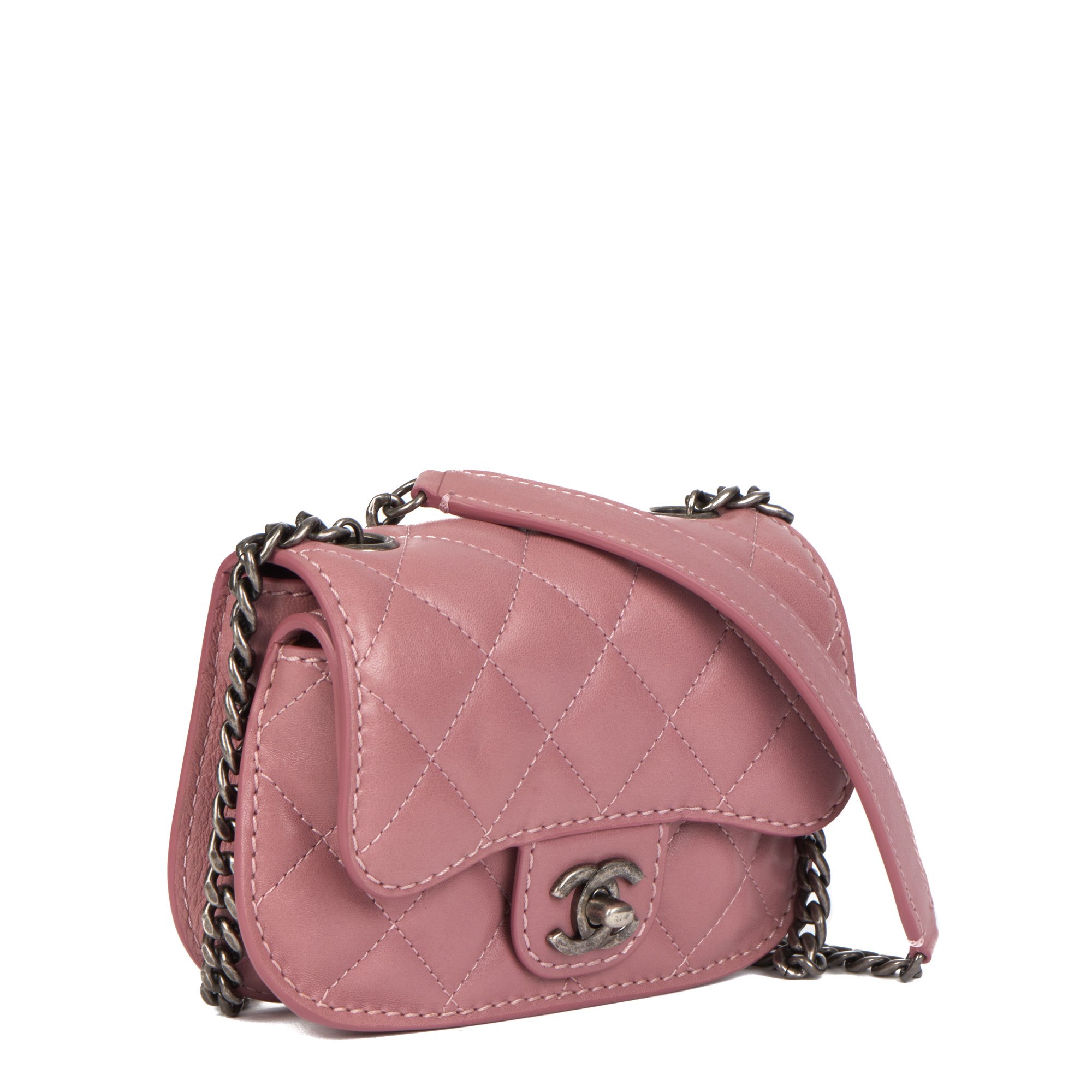 Chanel Mauve Quilted Lambskin Mini Flap Bag