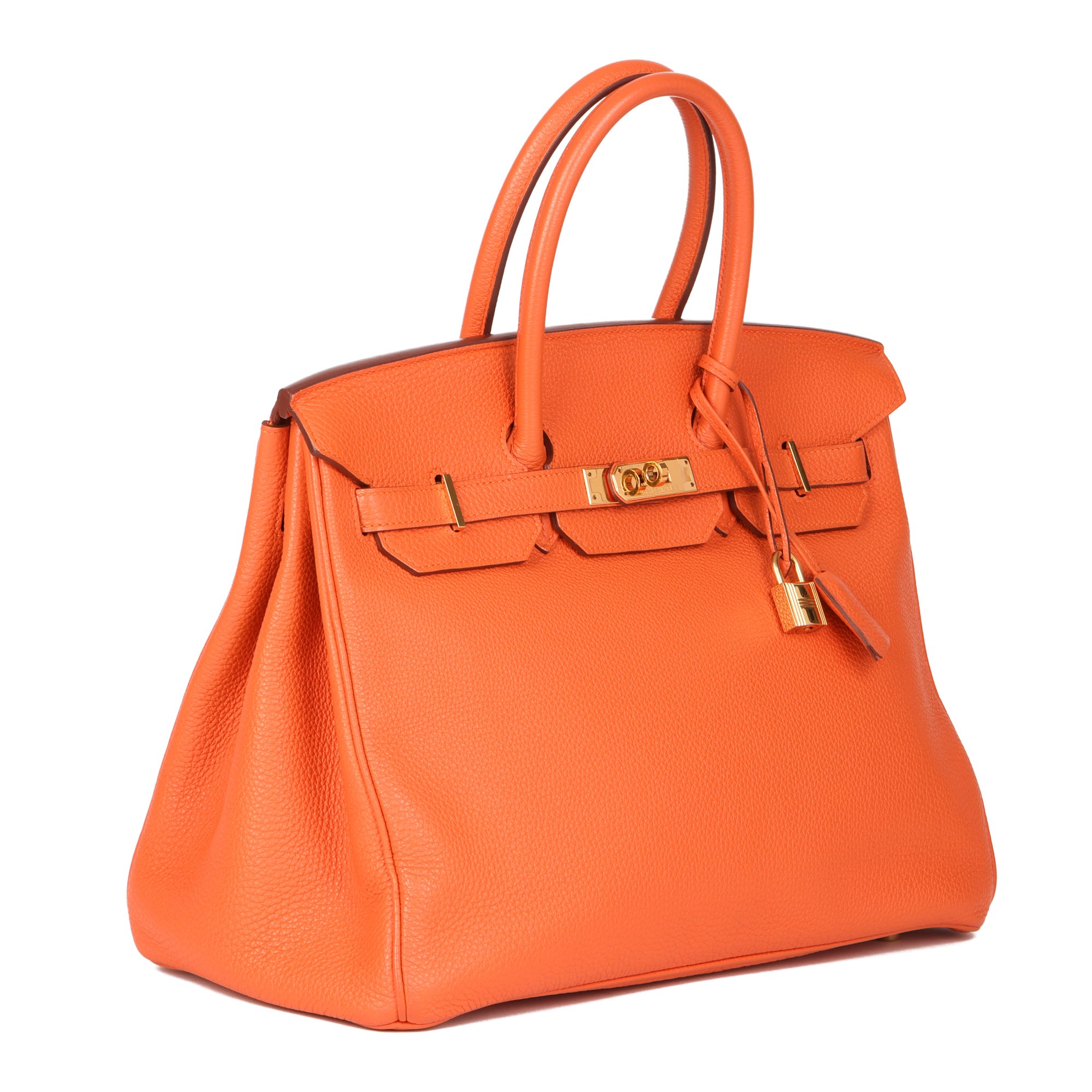 Hermès Orange H Togo Leather Birkin 35cm Retourne