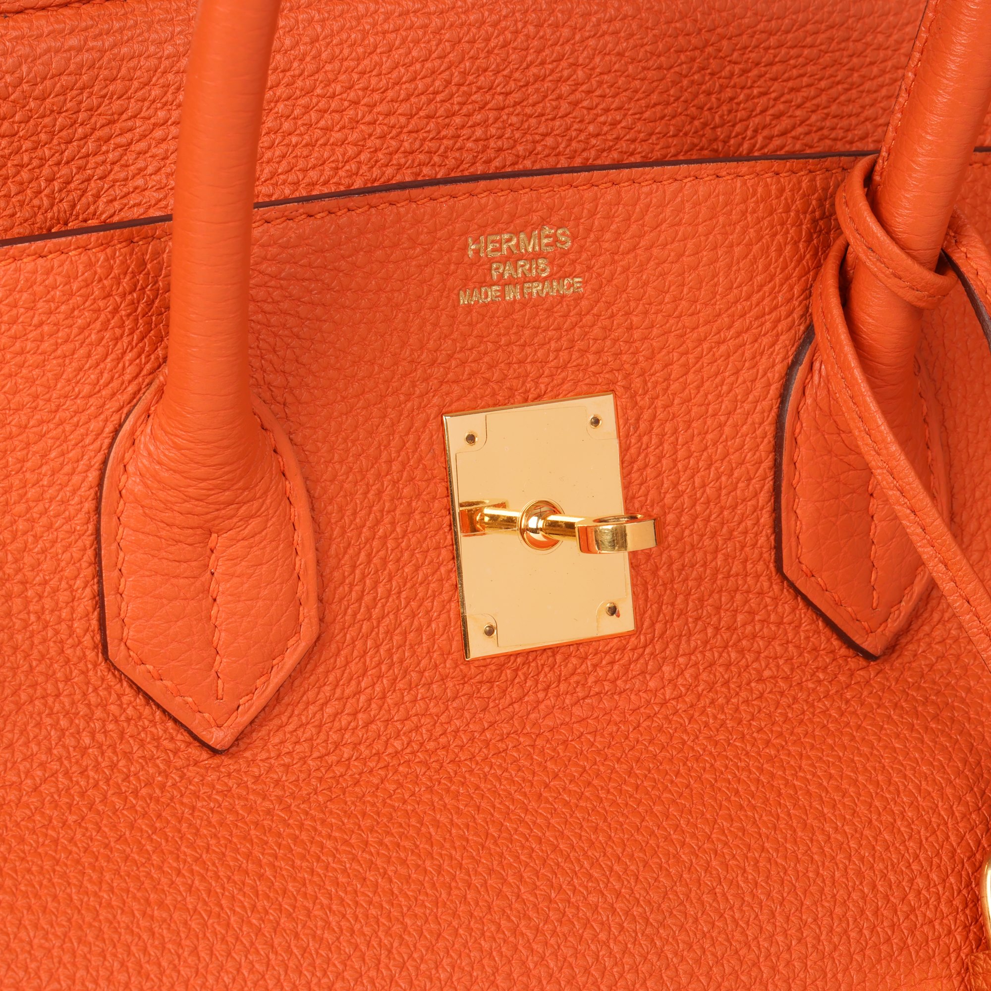 Hermès Orange H Togo Leather Birkin 35cm Retourne