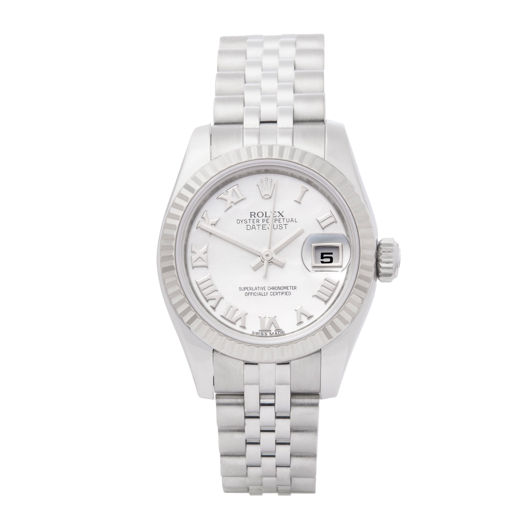 Rolex Datejust 26 Mother Of Pearl White Gold & Stainless Steel 179174