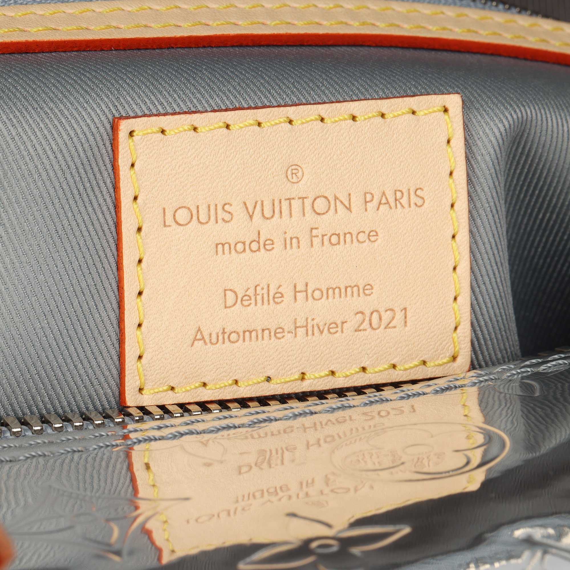 Louis Vuitton Silver Monogram Mirror Coated Canvas & Vachetta Leather Keepall 50 Bandouliere