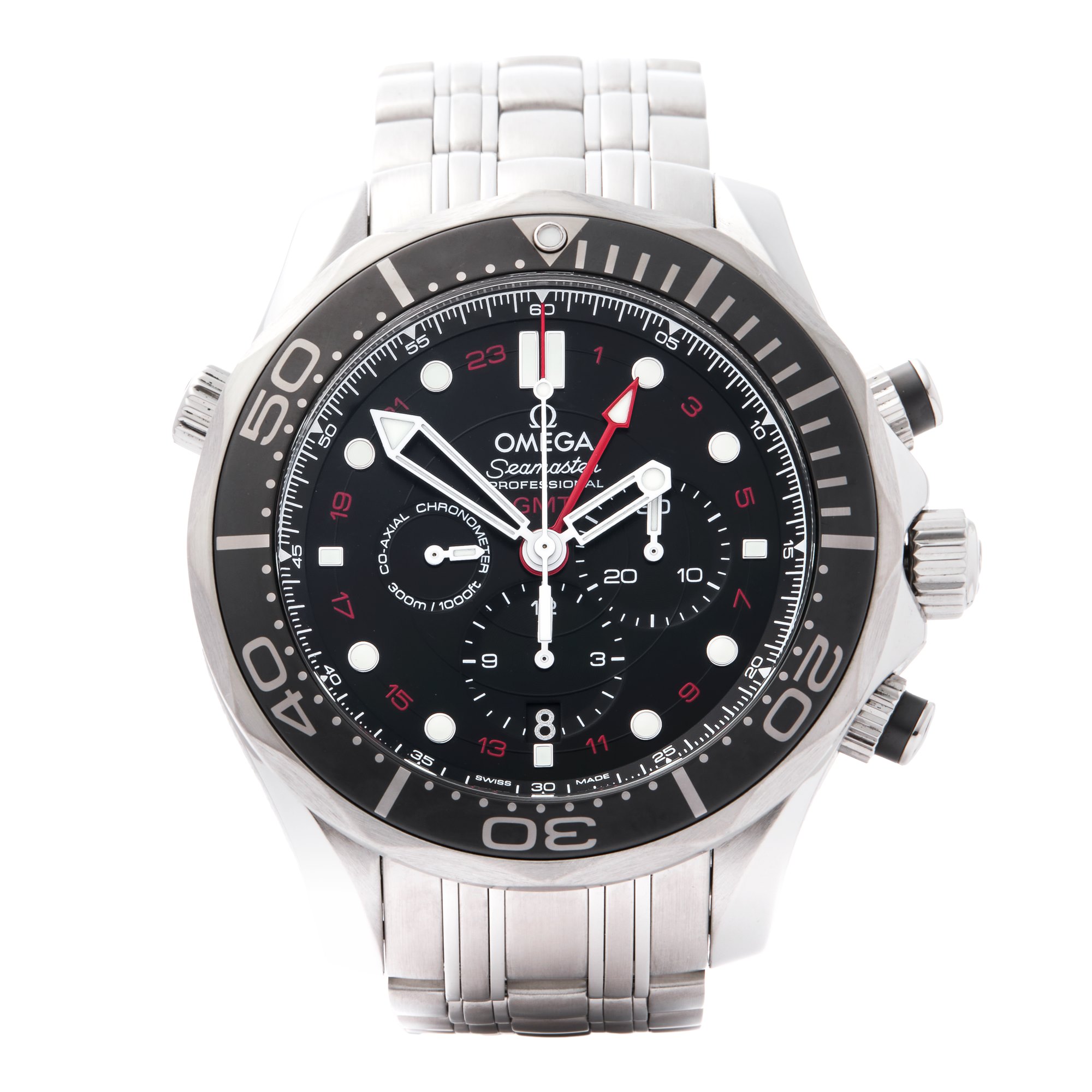Omega Seamaster GMT Chronograph Roestvrij Staal 212.30.44.52.01.001
