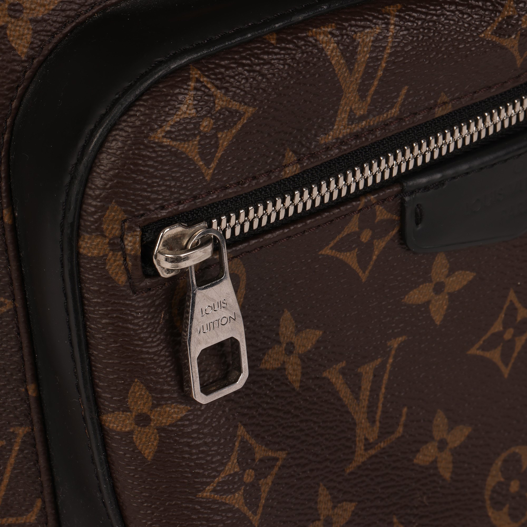 Louis Vuitton Brown Monogram Coated Canvas & Black Calfskin Leather Josh Backpack