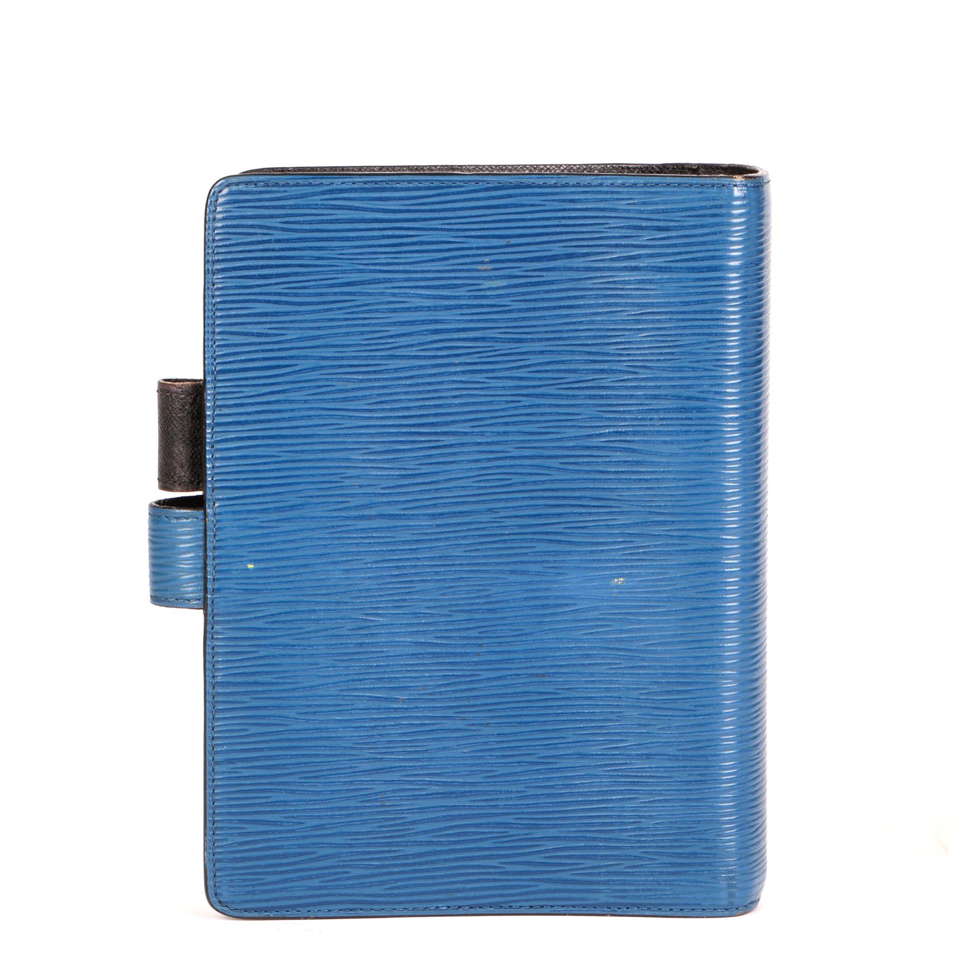 Louis Vuitton Blue Epi Leather Medium Ring Agenda Cover