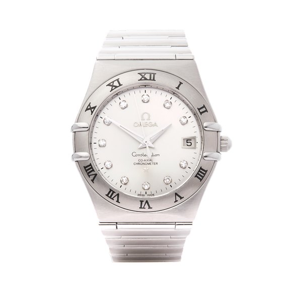 Omega Constellation Silver Diamond Dial Stainless Steel - 111.10.36.20.52.001