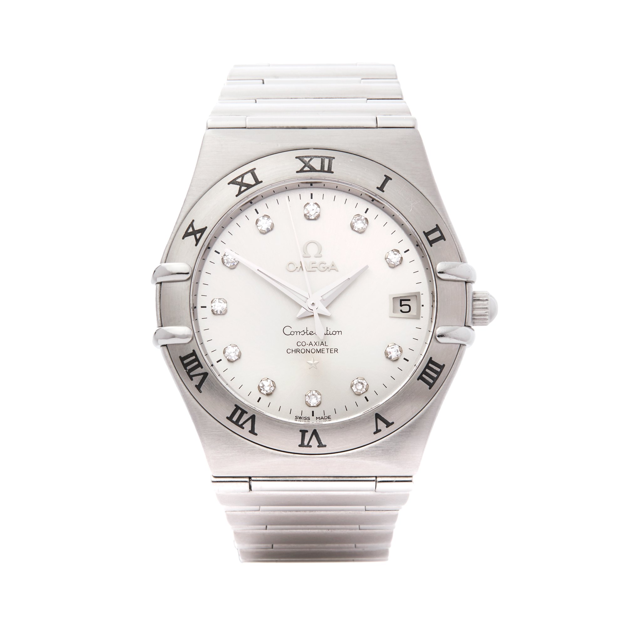 Omega Constellation Silver Diamond Dial Stainless Steel 111.10.36.20.52.001