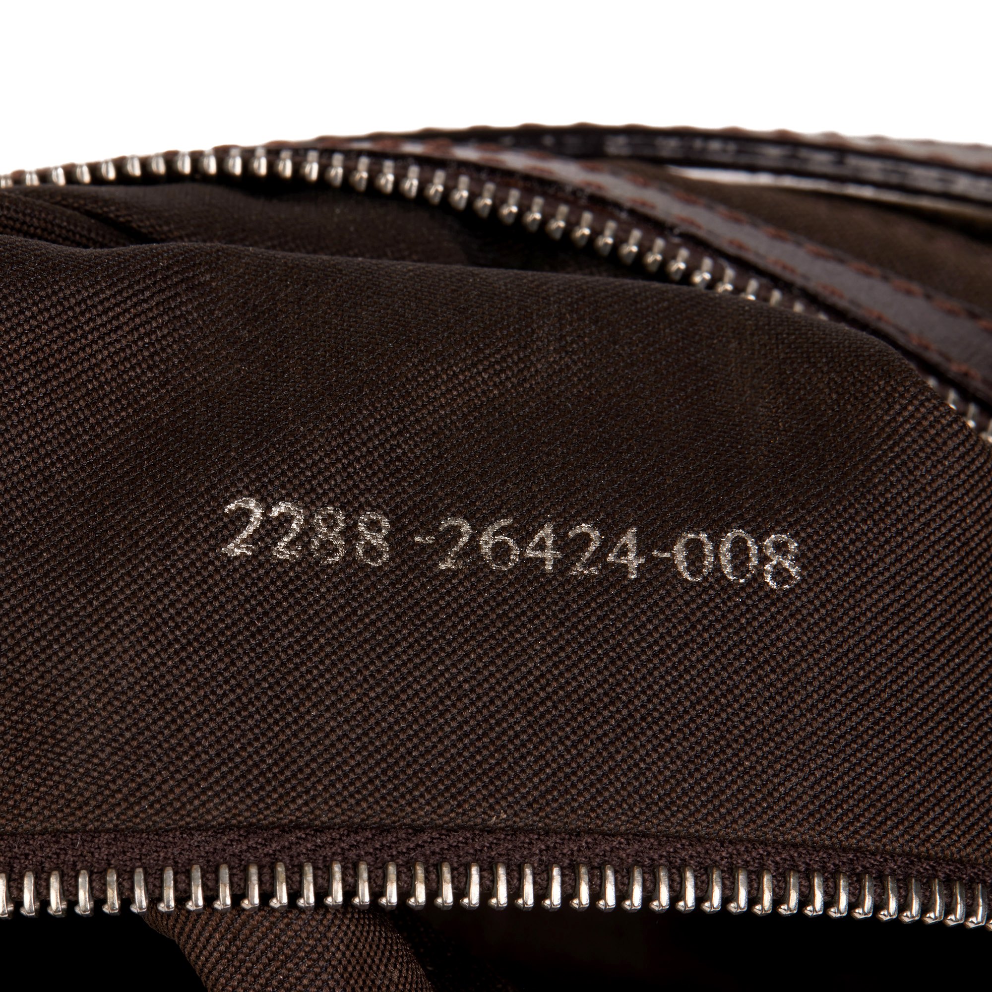 Fendi Brown Zucca Canvas & Calfskin Leather Vintage Baguette