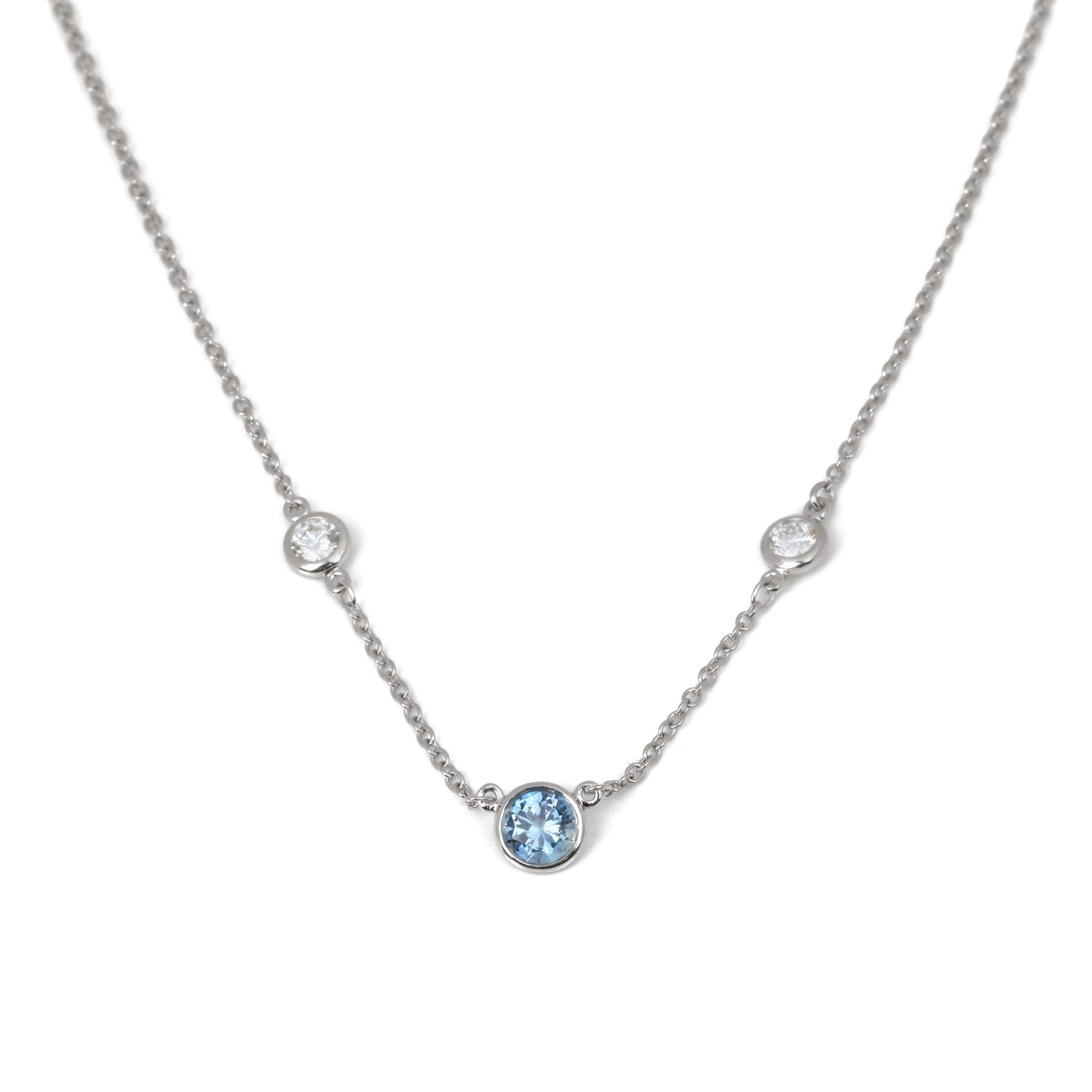 Tiffany & Co. Colours by the Yard Aquamarine and Diamond Necklace
