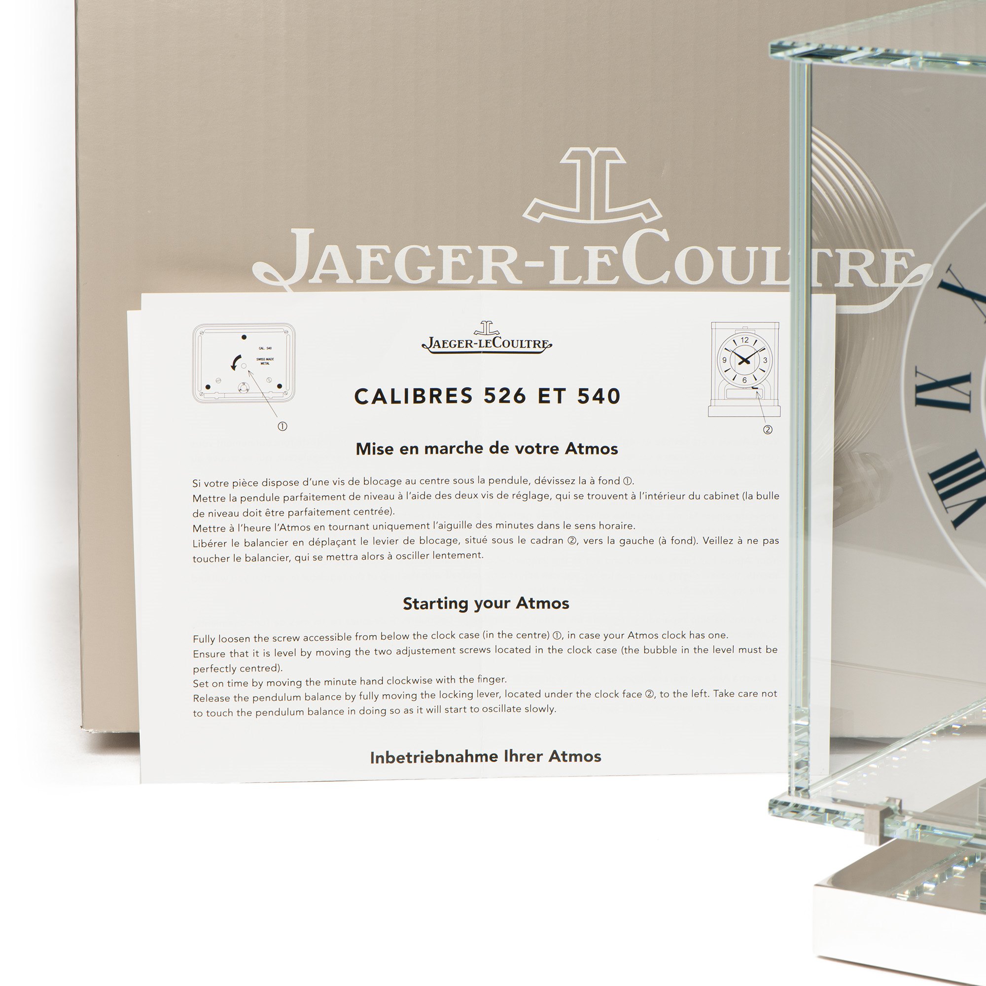 Jaeger-LeCoultre Atmos Clock 'Classique Phases de Lune Stainless Steel 3000