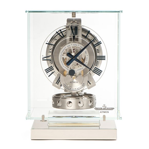 Jaeger-LeCoultre Atmos Clock 'Classique Phases de Lune Stainless Steel - 3000