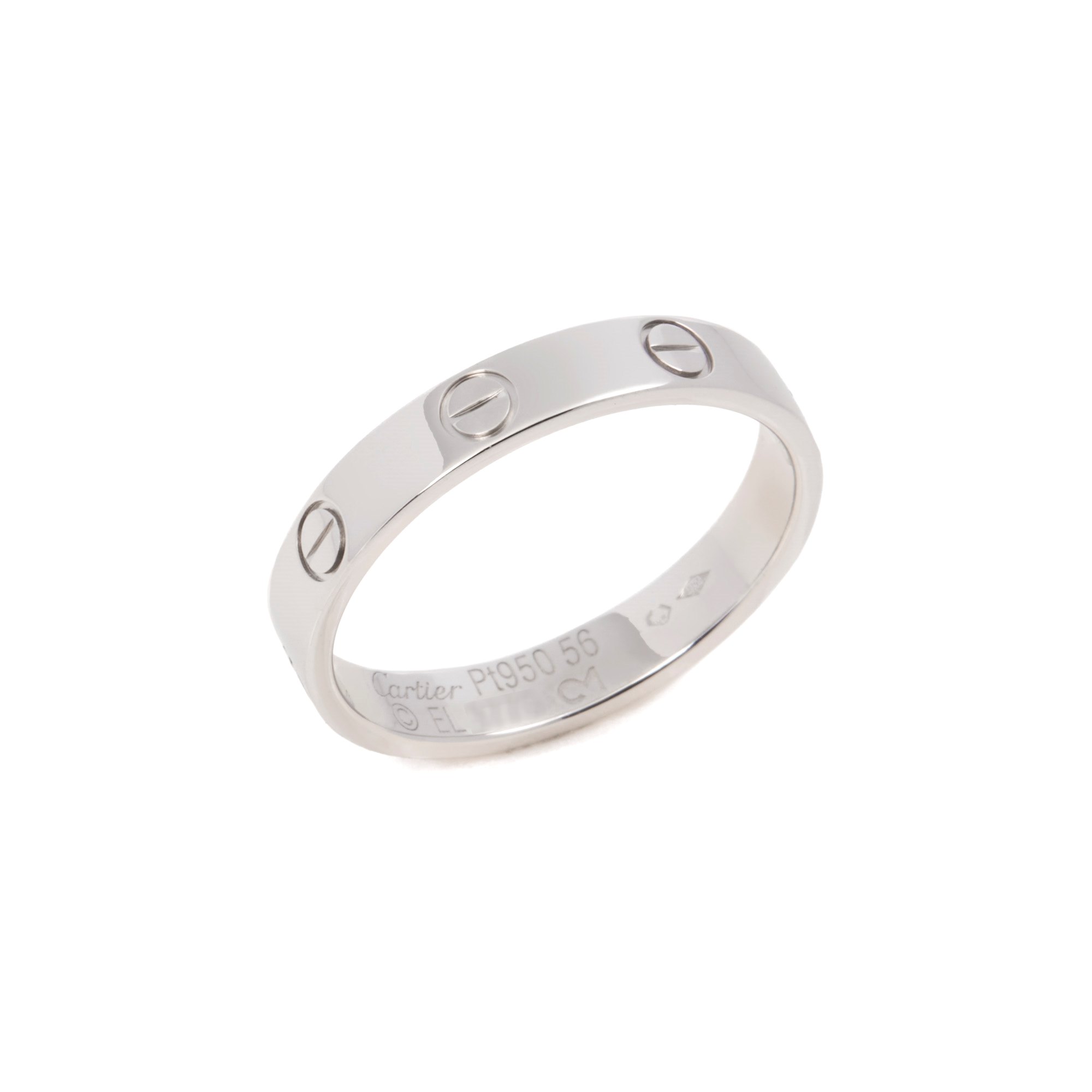 Cartier Love Platinum Wedding Band Ring