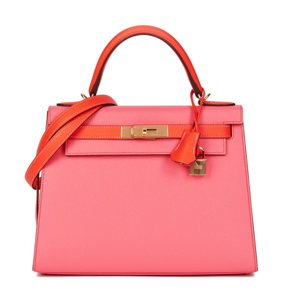 Hermès Rose Azalea & Rose Jaipur Epsom Leather HSS Special Order Kelly 28cm Sellier