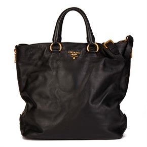 Tote Bag Black Soft Calf Leather Tote Bag