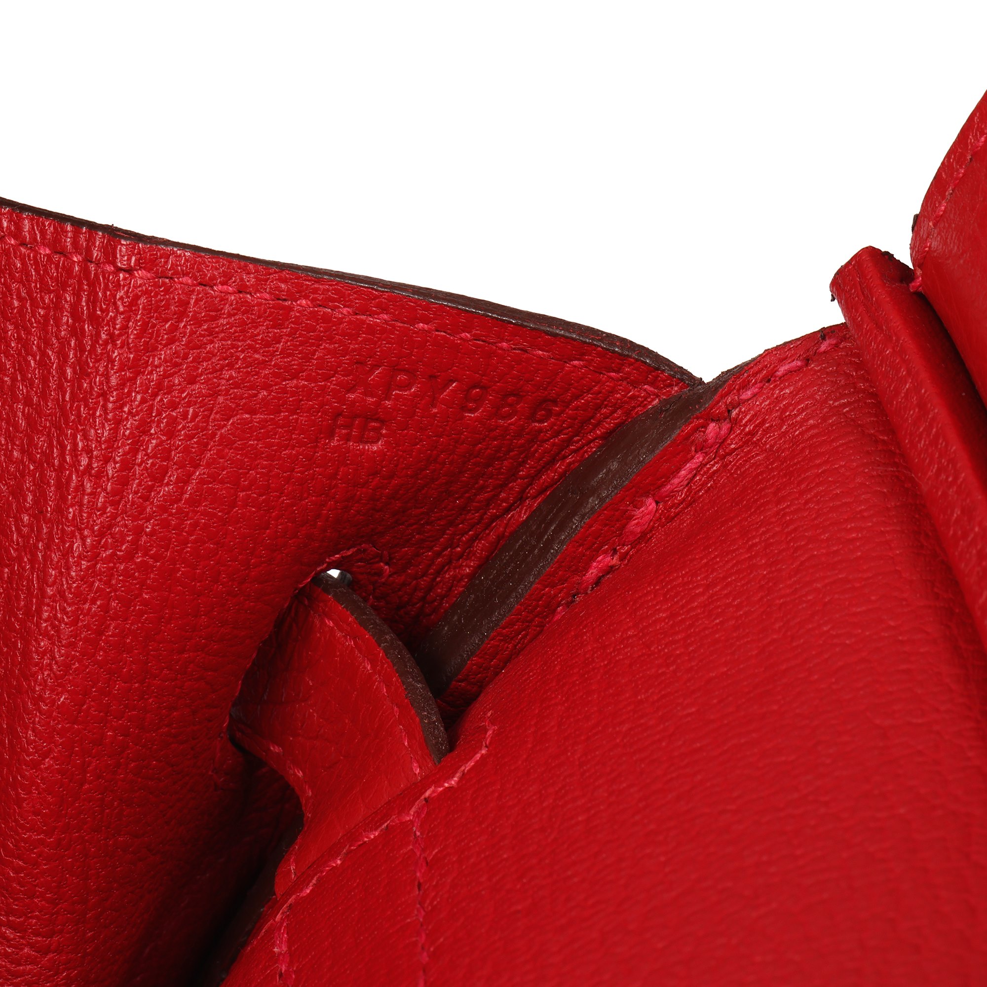Hermès Vermillion Clemence Leather Birkin 35cm Retourne